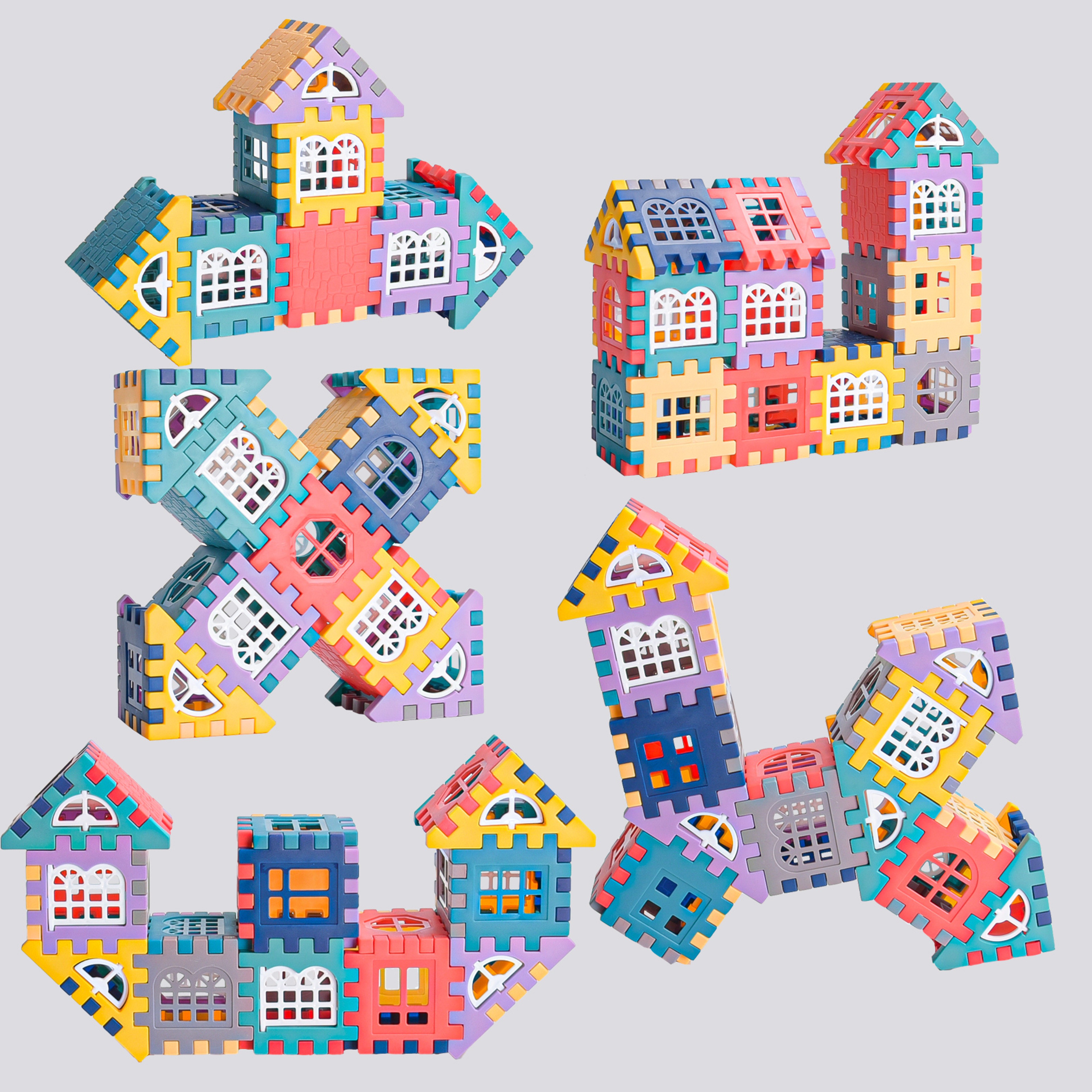 Large House Building Blocks Construction Set For Kids Creative Educational Building Toys 3