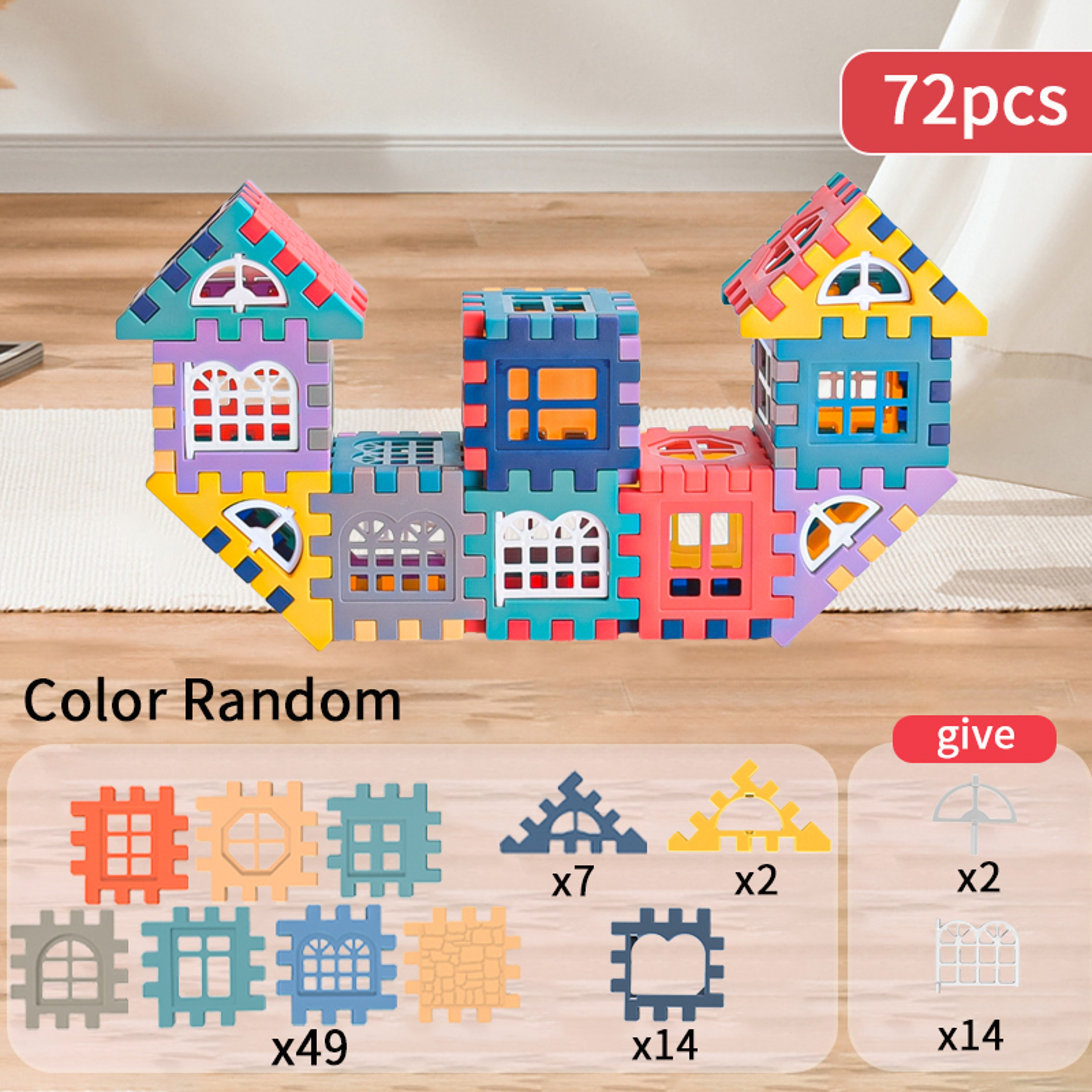 Large House Building Blocks Construction Set For Kids Creative Educational Building Toys 6