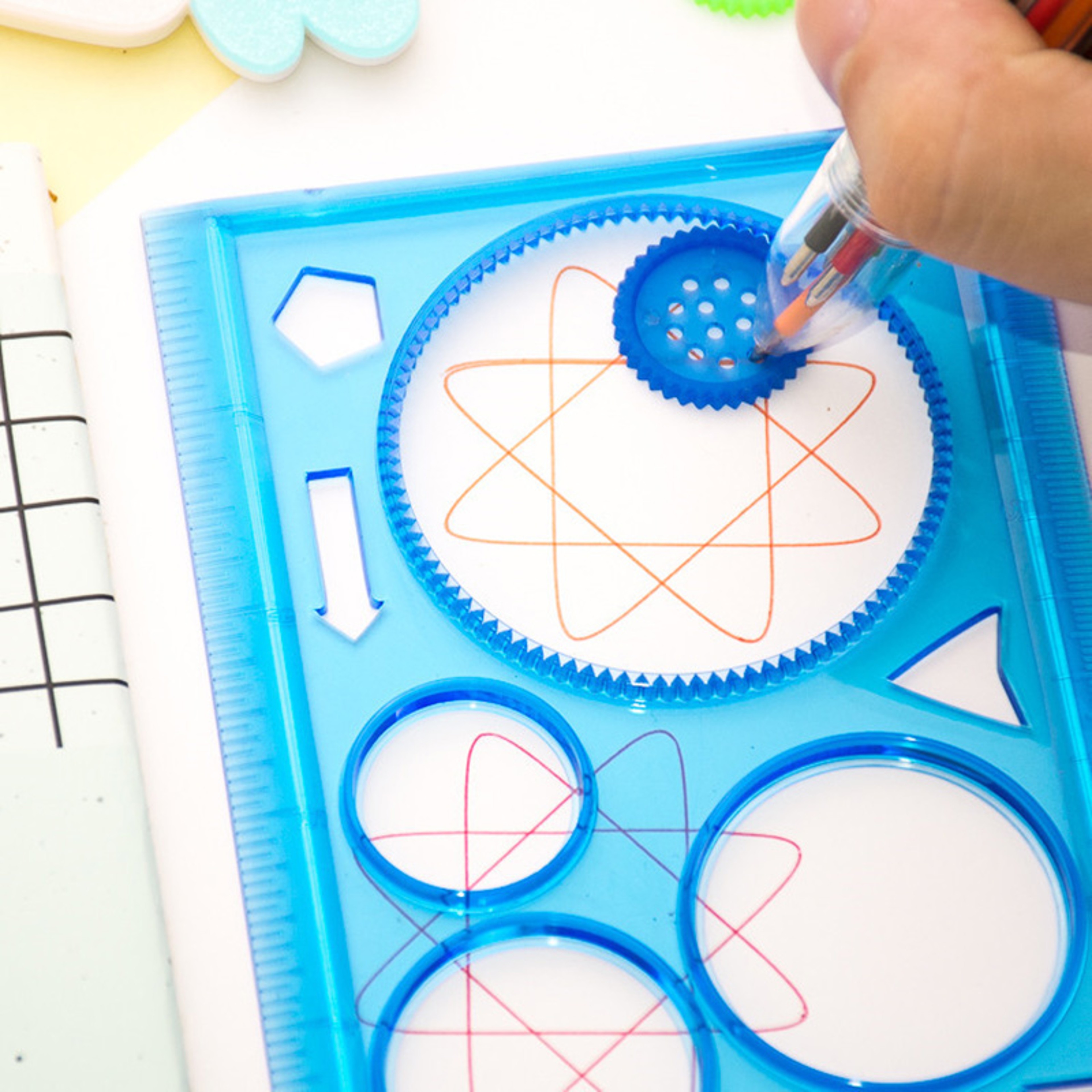 Geometry Spirograph Drawing Set Creative Art Stencils & Educational Drawing Templates for Kids – view 3
