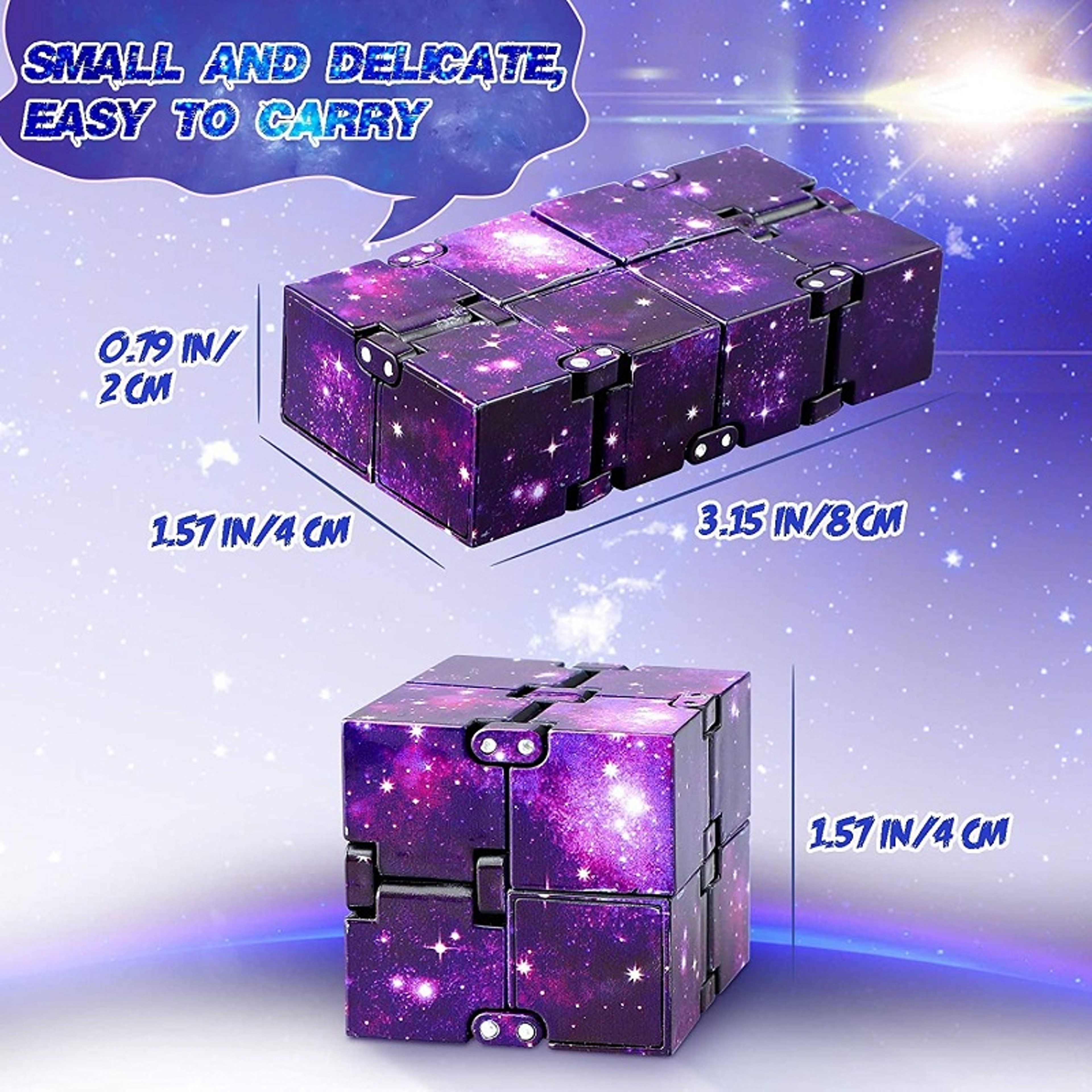 Infinity Cube Fidget Toy for Anxiety & ADHD Stress Relief Puzzle for Kids & Adults – view 2