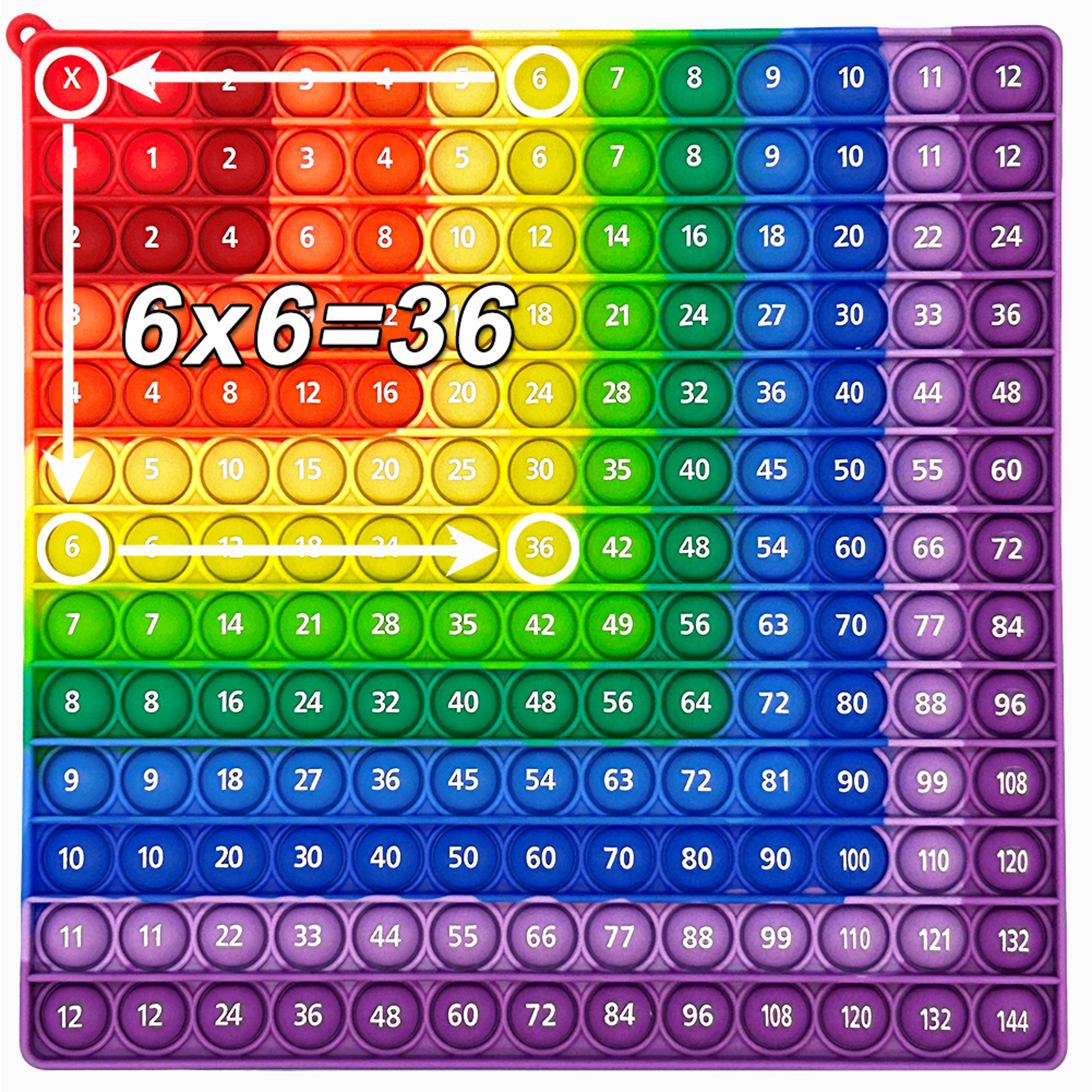 Multiplication Push Bubble Fidget Toy Fun & Educational Times Table Math Learning Tool for Kids – view 7