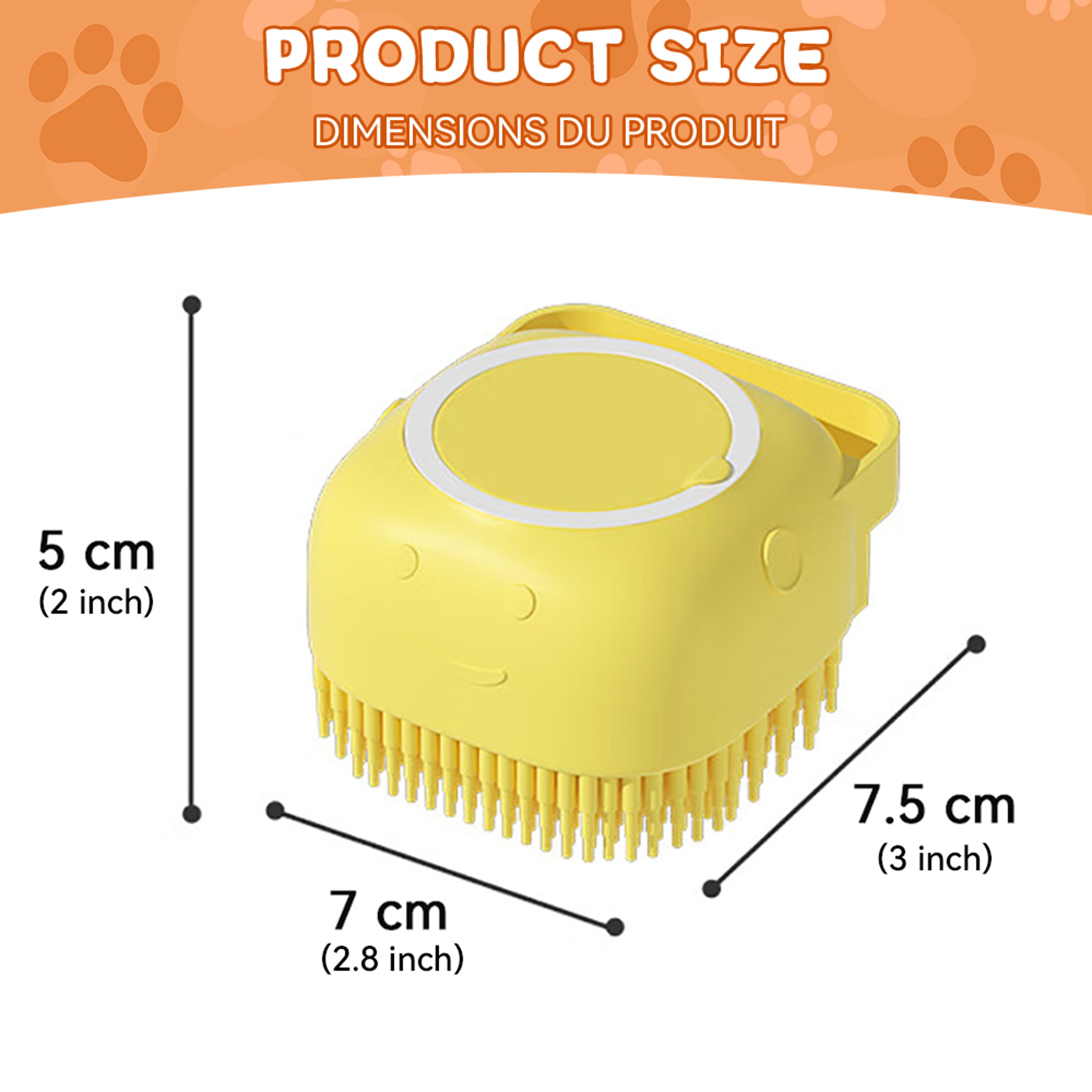 Dog Bathing Brush  Shampoo Dispenser Soft Silicone Pet Grooming Tool For Dogs  Cats  Rubber Bristle 1
