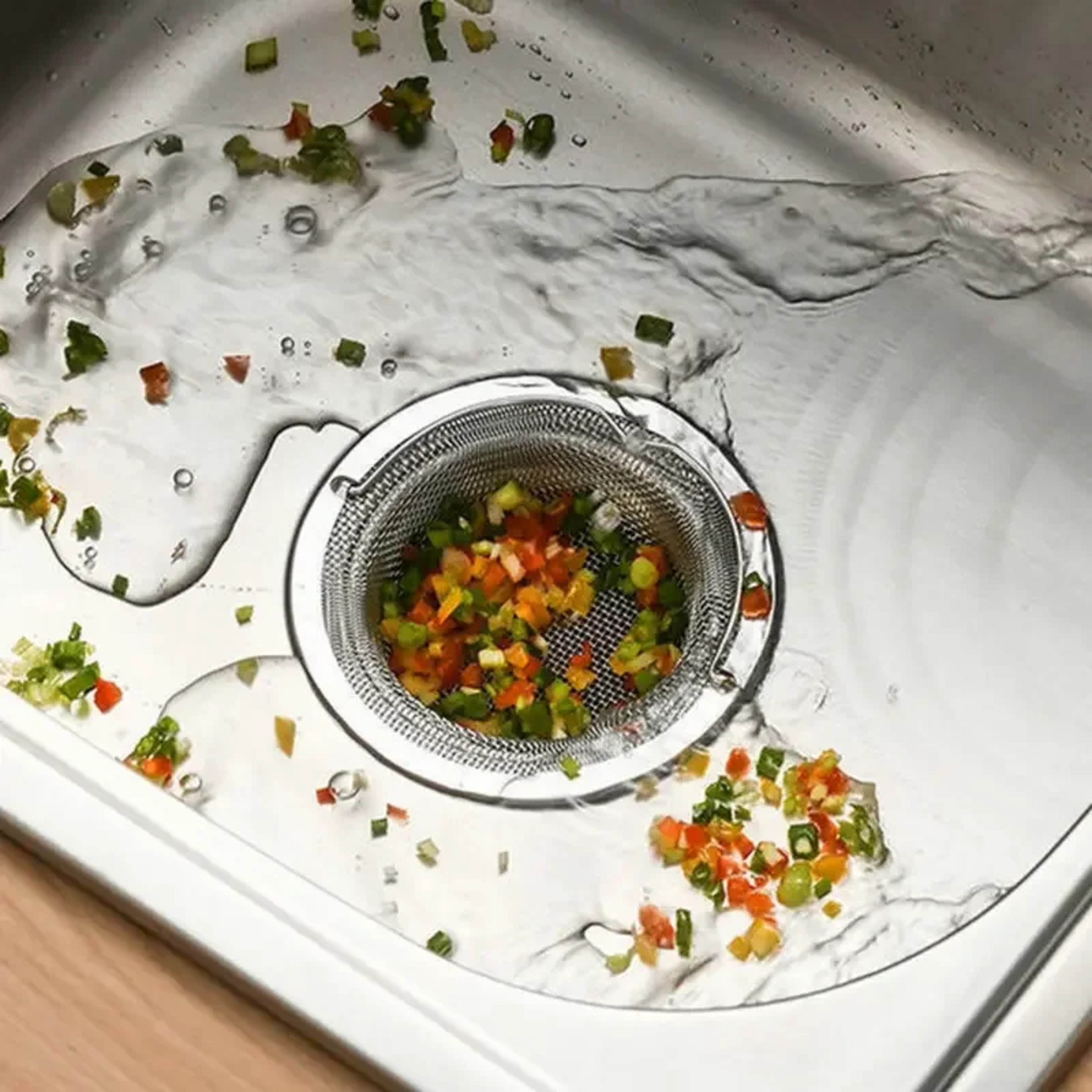 Stainless Steel Sink Filter  Hair Catcher  Durable Kitchen Waste Solution 3