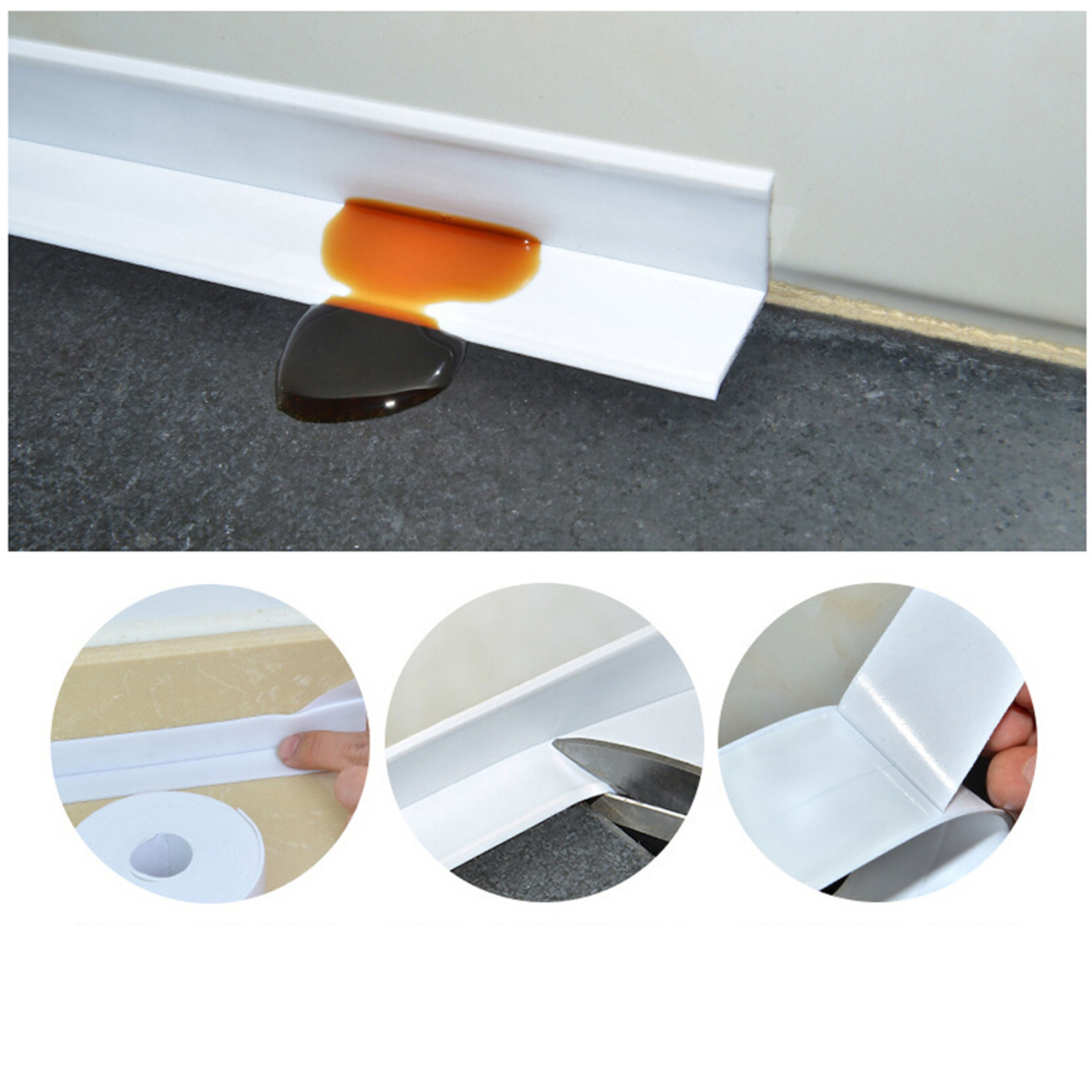 Waterproof Self Adhesive Shower Bath Sealing Tape For Kitchen  Bathroom 3