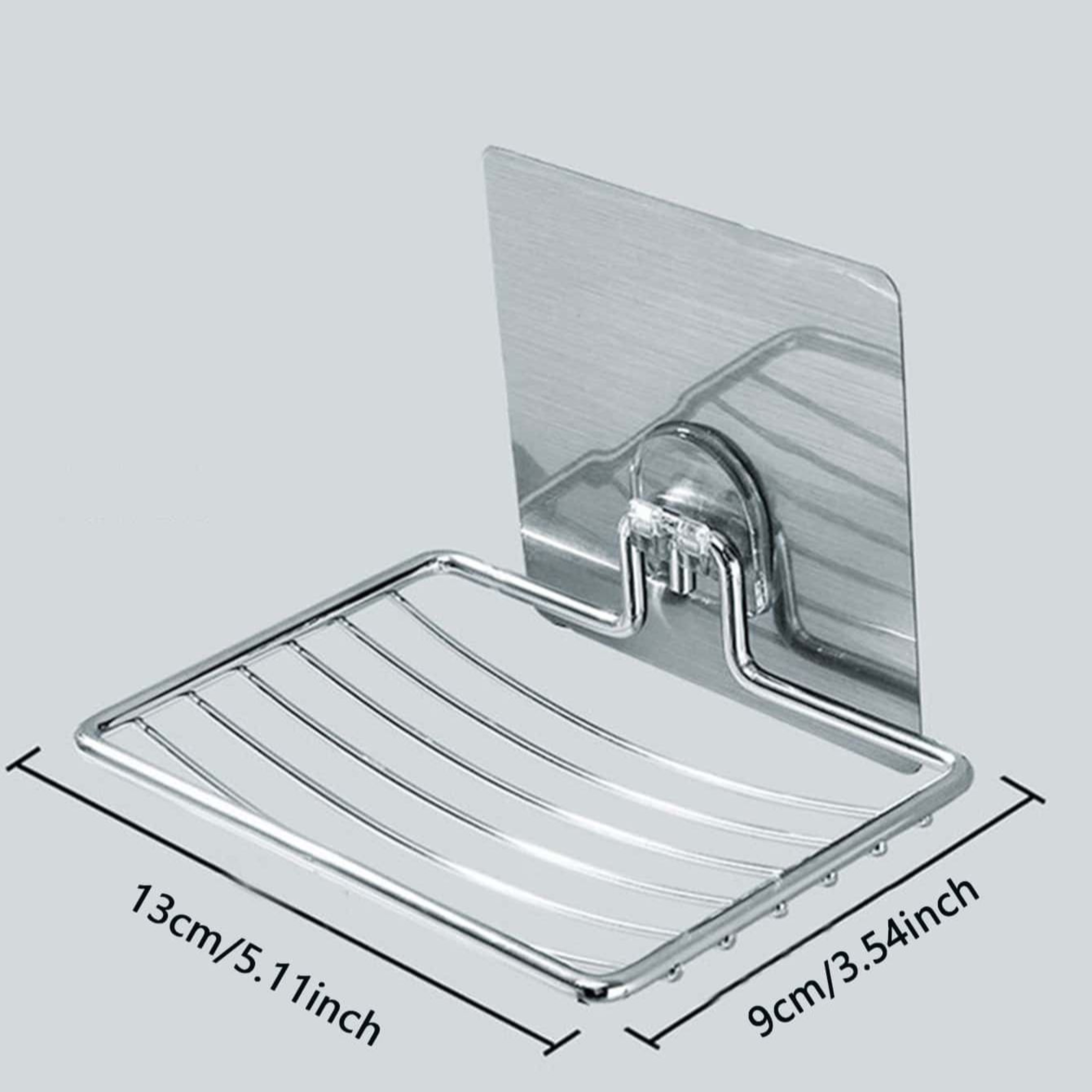 Premium Stainless Steel Soap Rack Punch-Free Bathroom Shelf with Drainage System – view 6