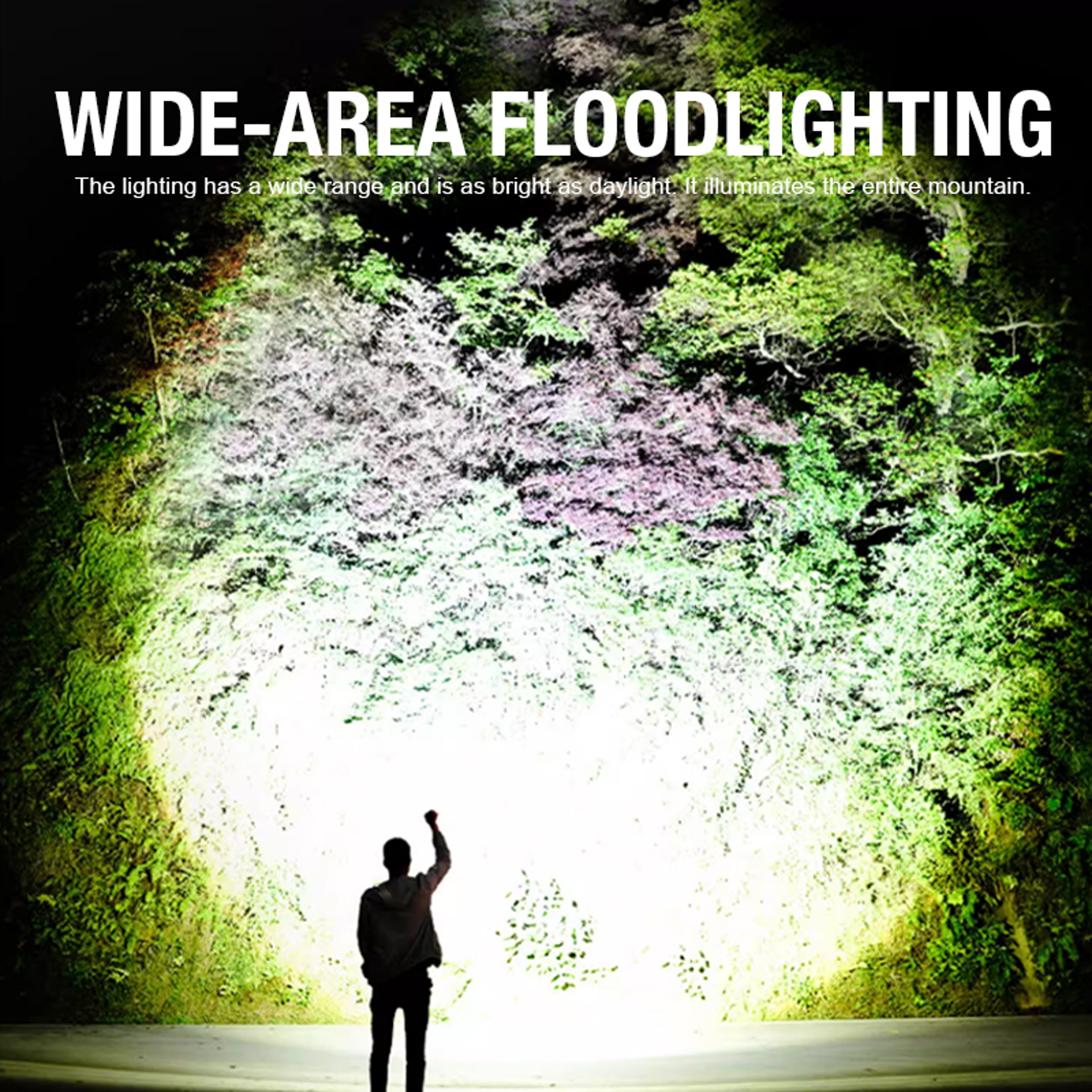 Rechargeable Ultra Bright Flashlight with Multi Light Source Zoom Long Beam & Side Flood Light for Outdoor Emergencies – view 5