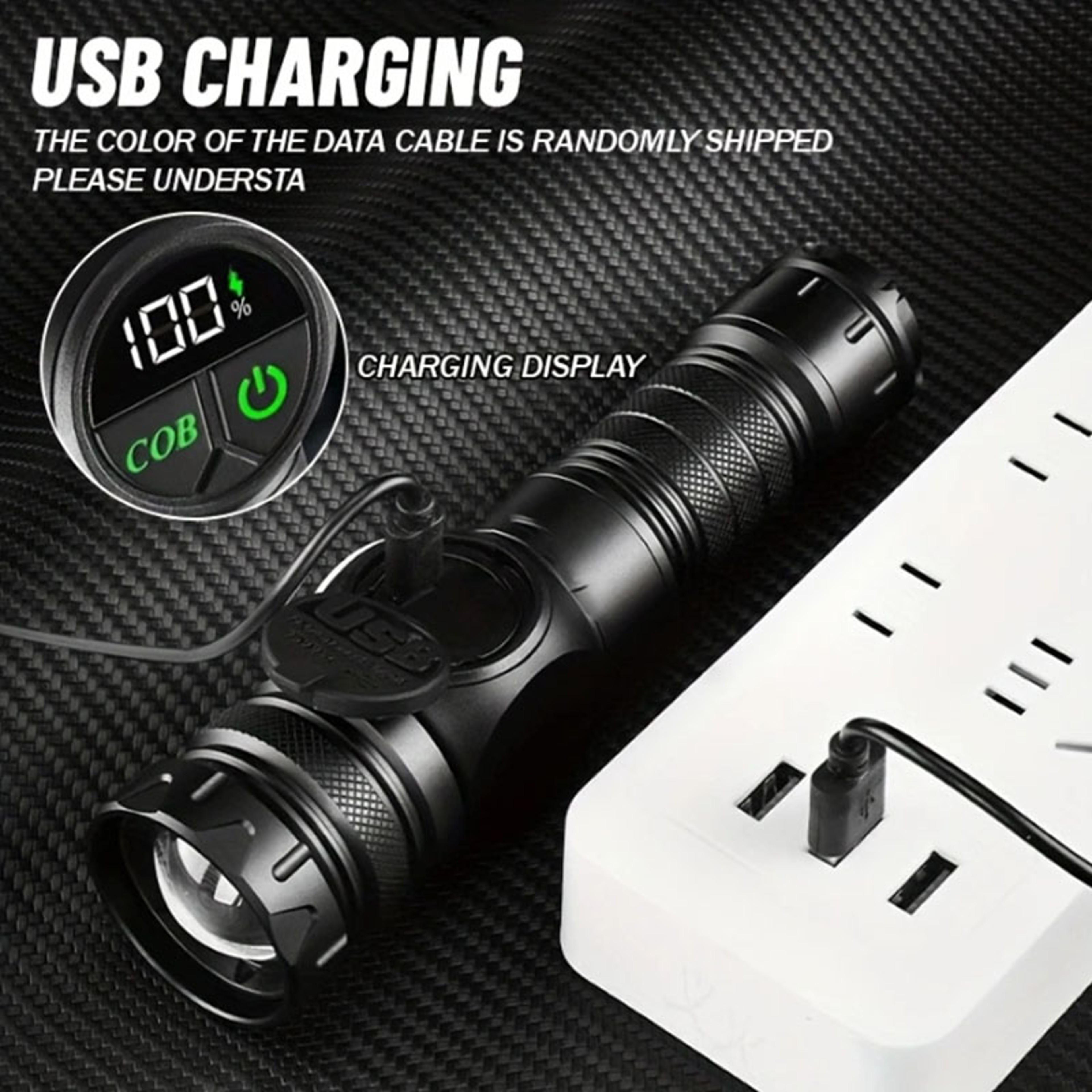 USB Rechargeable LED Flashlight With Lighting Modes  Magnet Perfect For Hiking 4