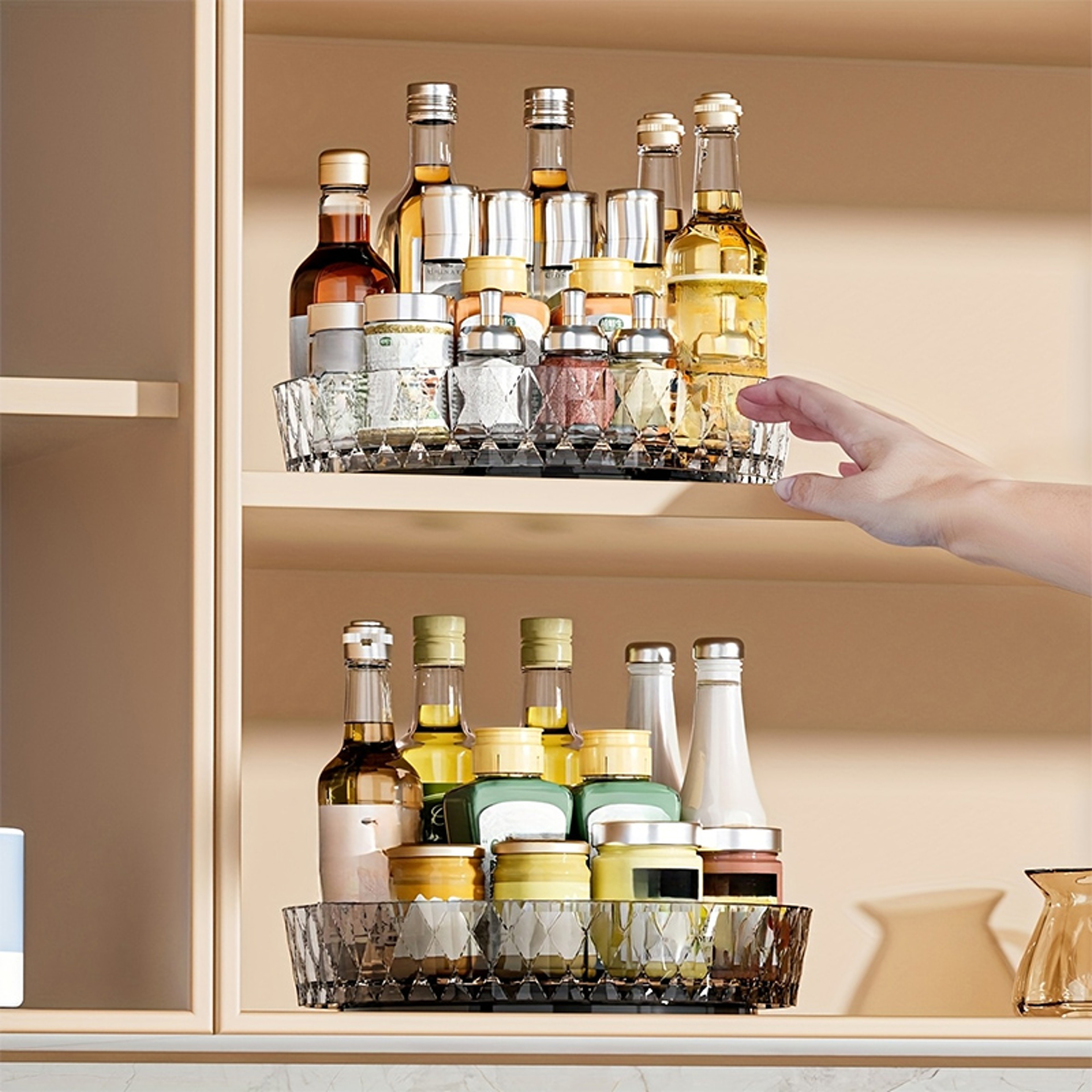 Rotating Storage Rack Multifunctional Turntable for Kitchen Countertops, Spice Storage, and Desktop Organization – view 4