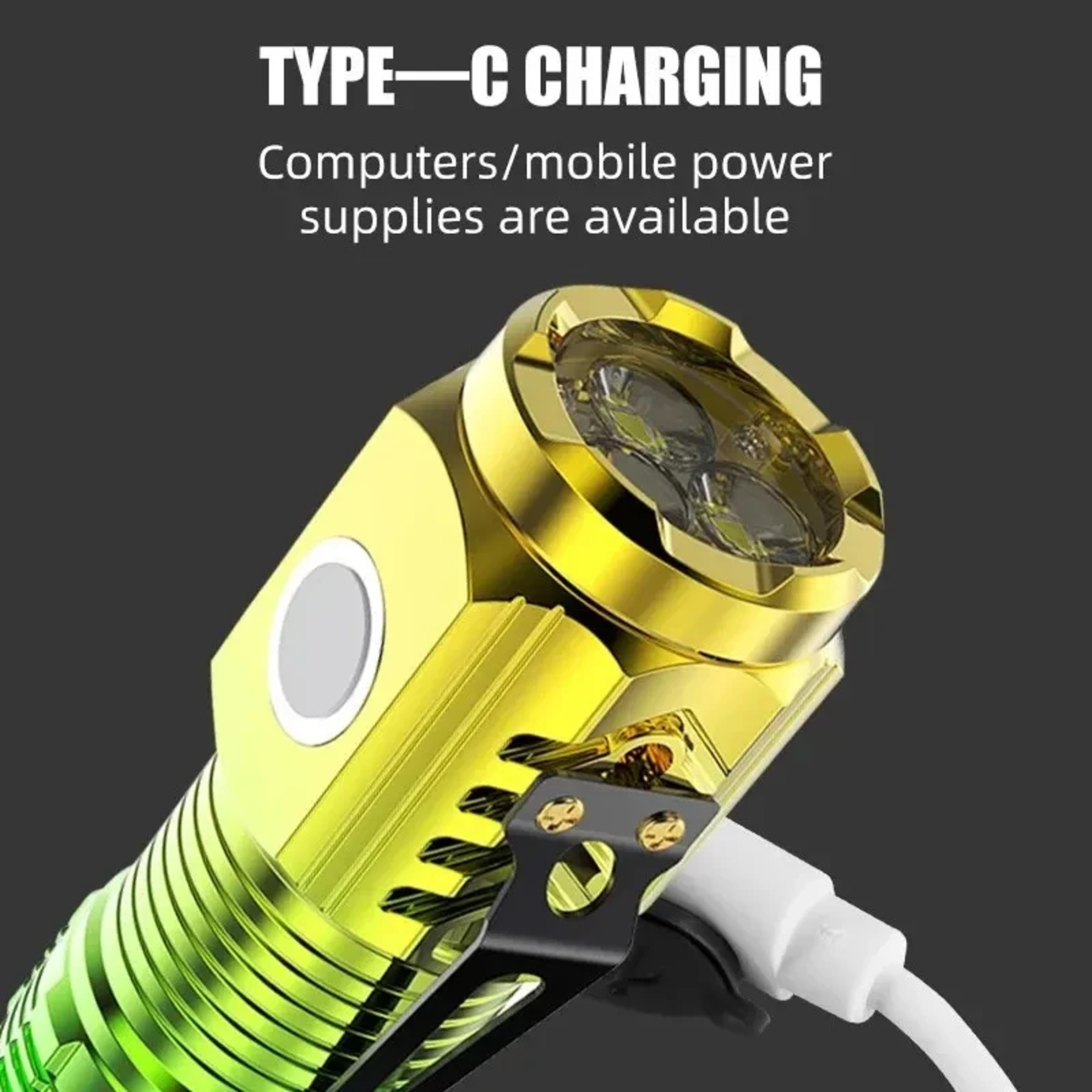 Three Eyes Little Monster LED Flashlight  Super Bright Rechargeable Mini Portable Torch 3