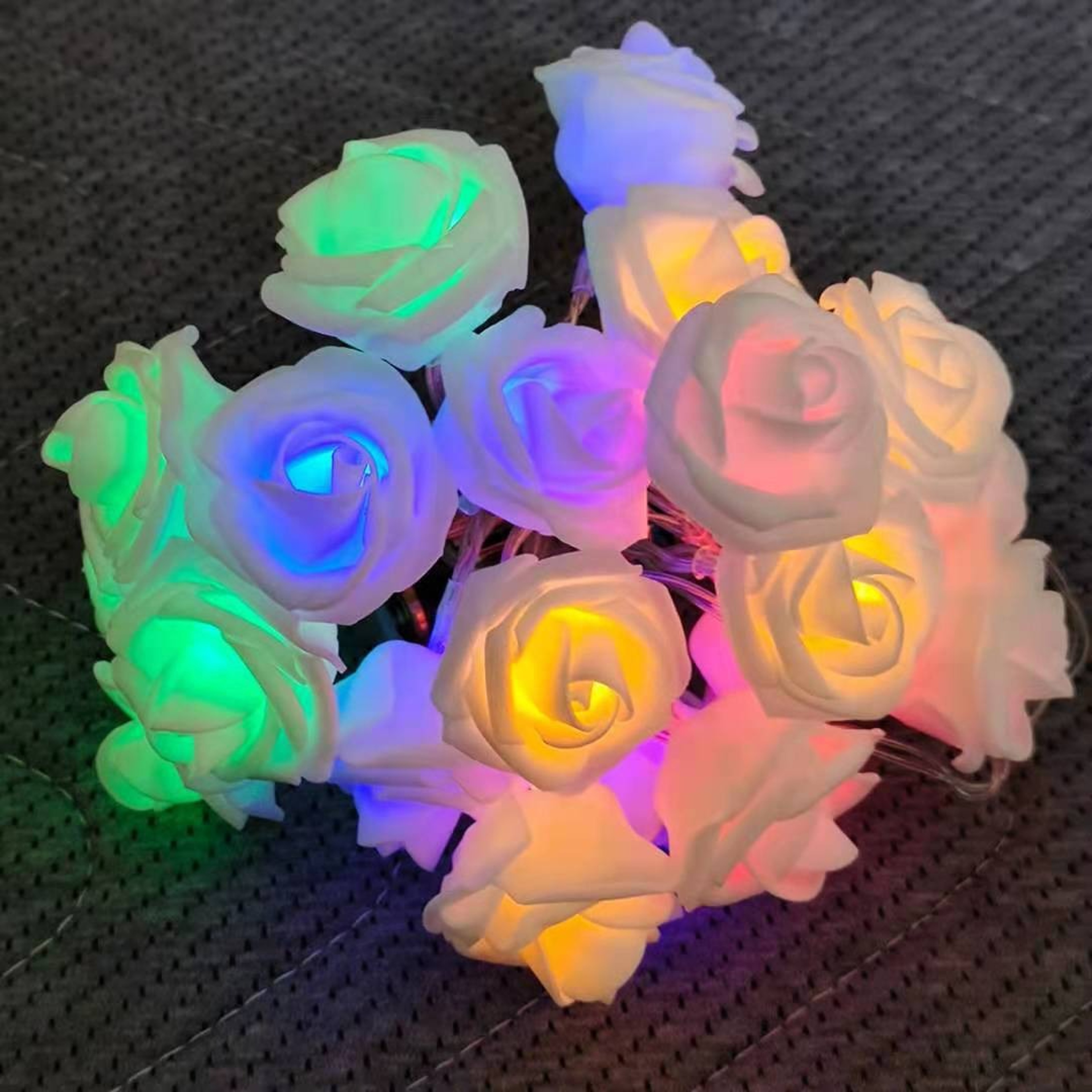 Romantic Rose Flower String Lights  Battery Operated LED Lamp for Weddings & Home Decor – view 8