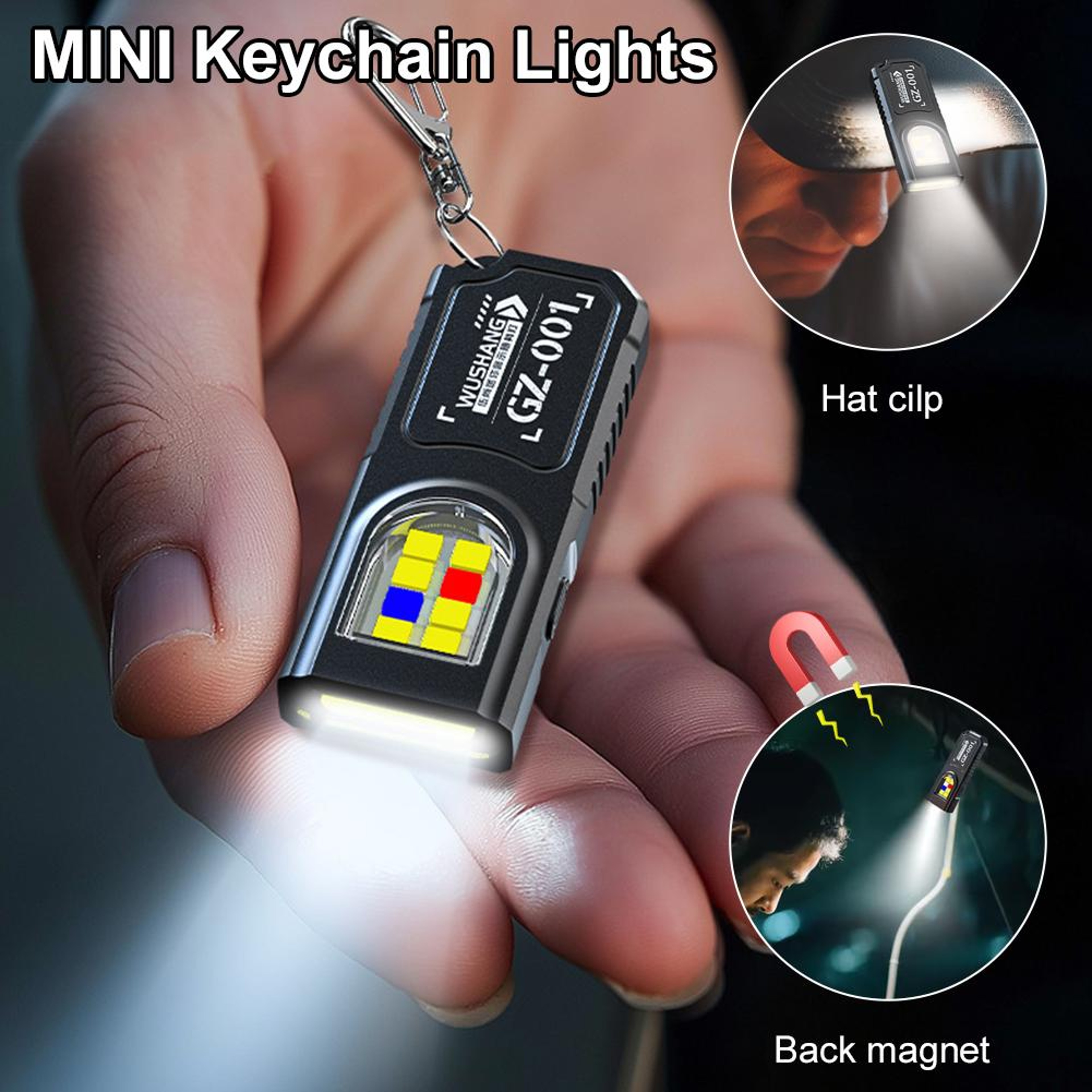 USB Rechargeable Keychain Flashlight  Compact Mini Work Light For Camping Walking And Pocket Use Se 0