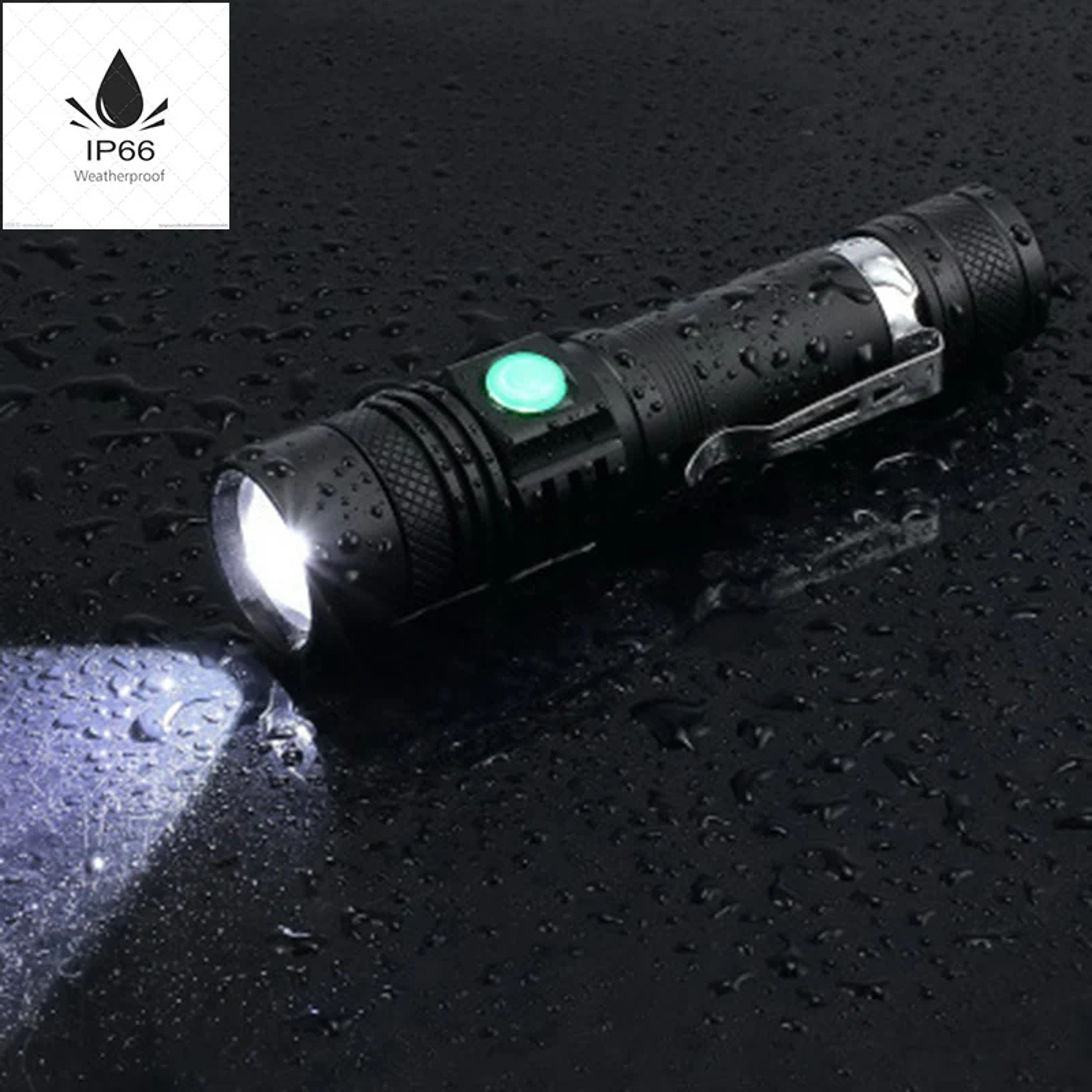 Ultra Bright Type C Rechargeable LED Tactical Flashlight With Zoom  Clip Perfect For Outdoor Advent 5