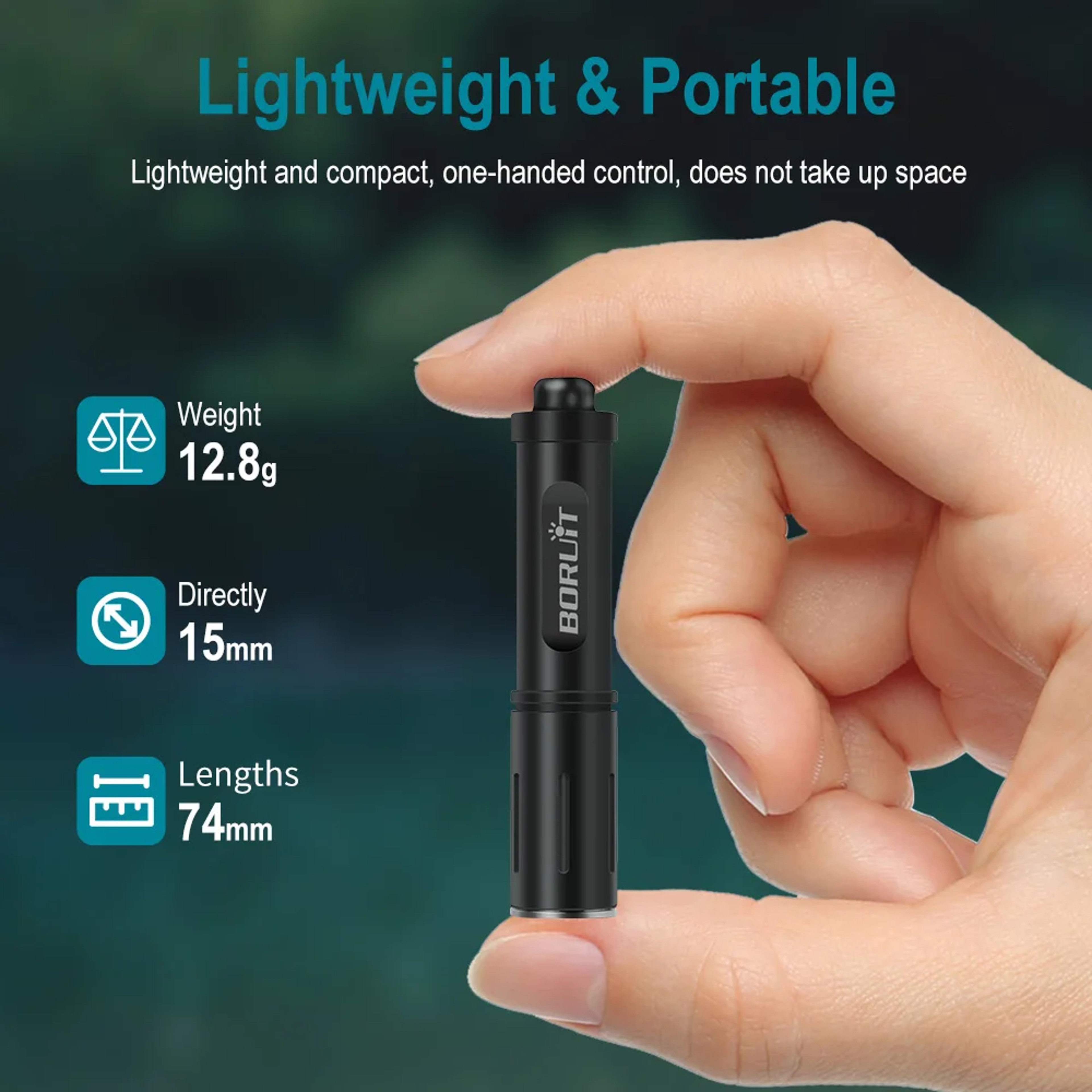 Mini Keychain EDC LED Flashlight  Waterproof AAA BatteryPowered UltraBright Torch For Camping 2