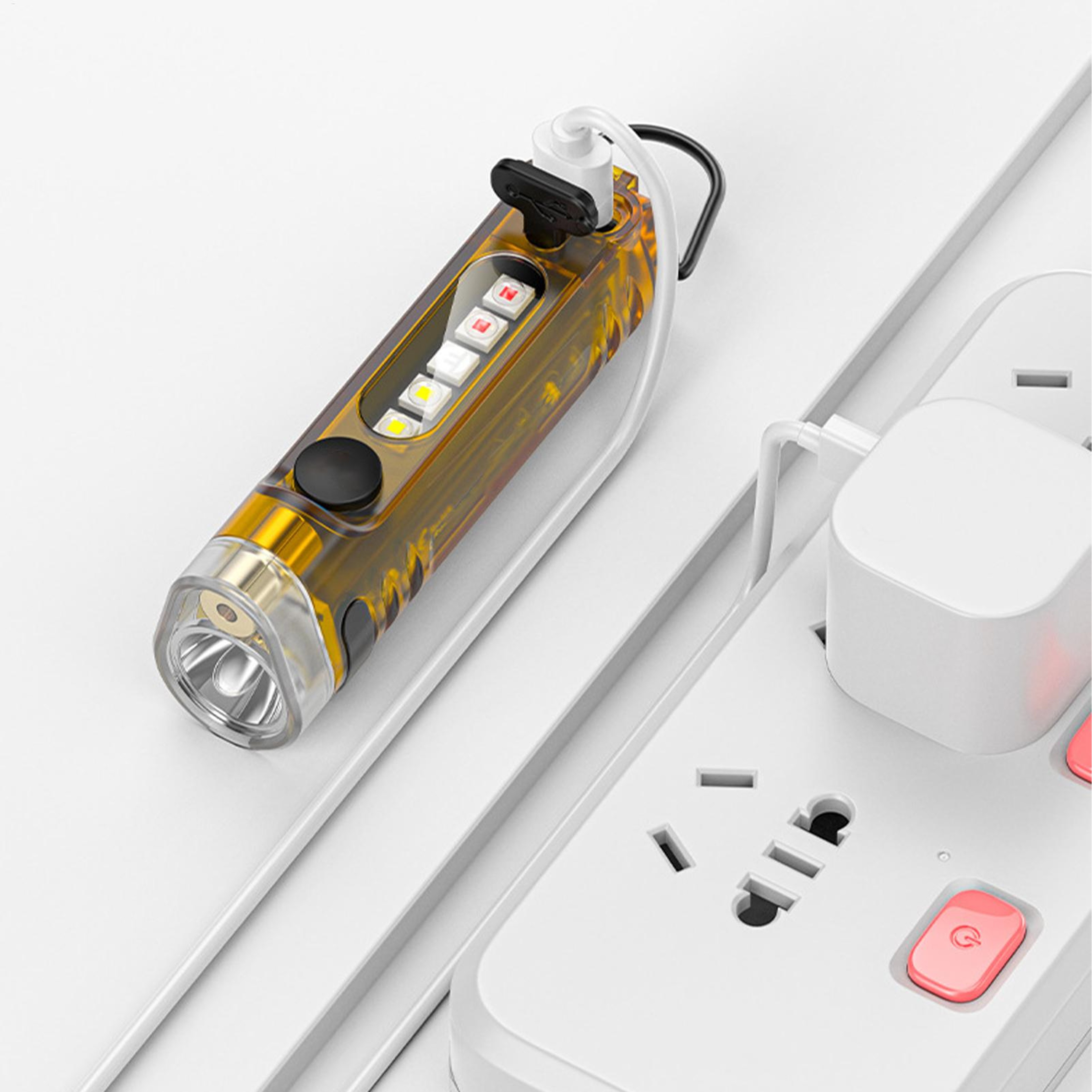 Bright Rechargeable Keychain Flashlight For Walking Camping And Night Work Compact Portable And Ult 0