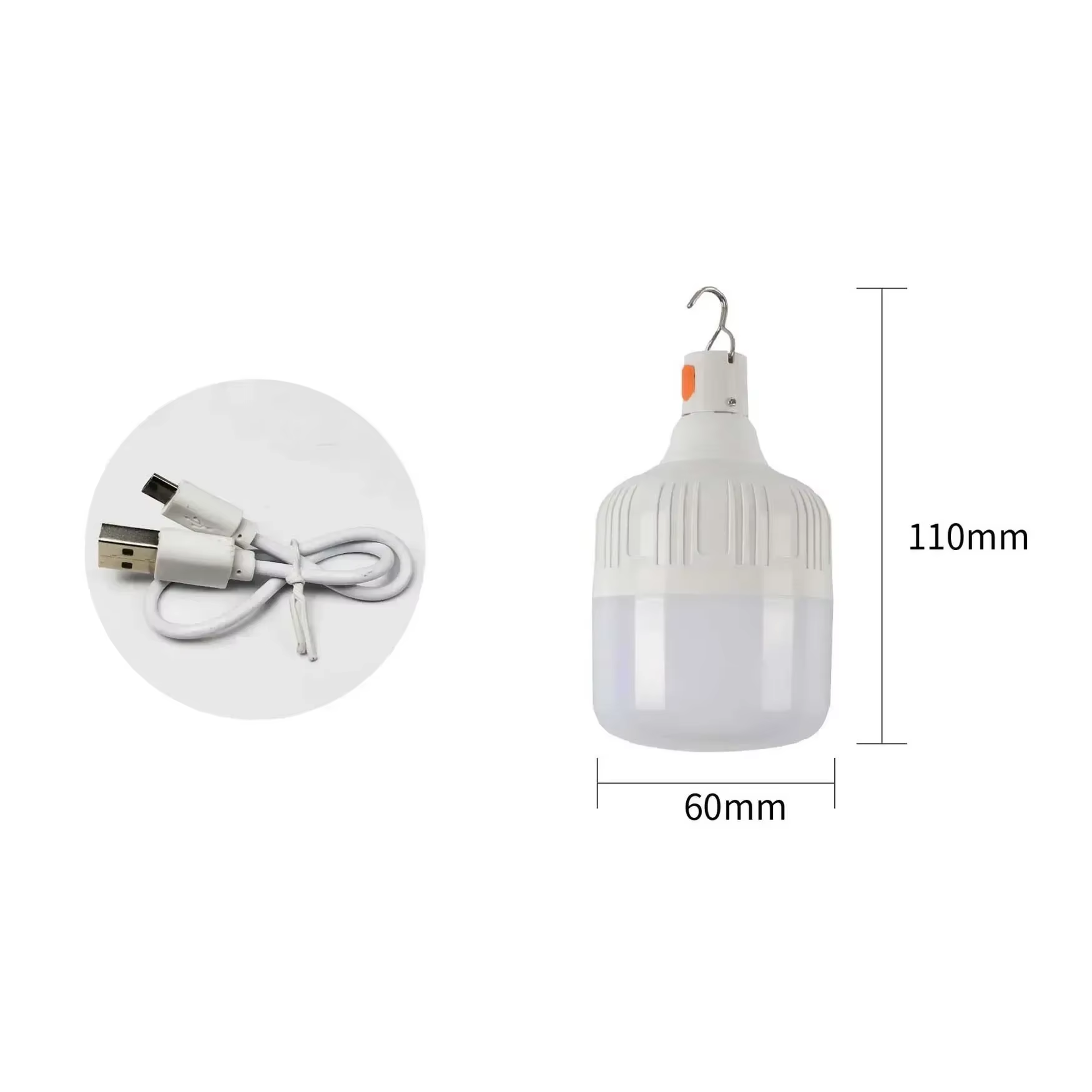 Portable Rechargeable LED Camping Lantern With Hook Dimmable Tent Light For Hiking  Emergency Use 6