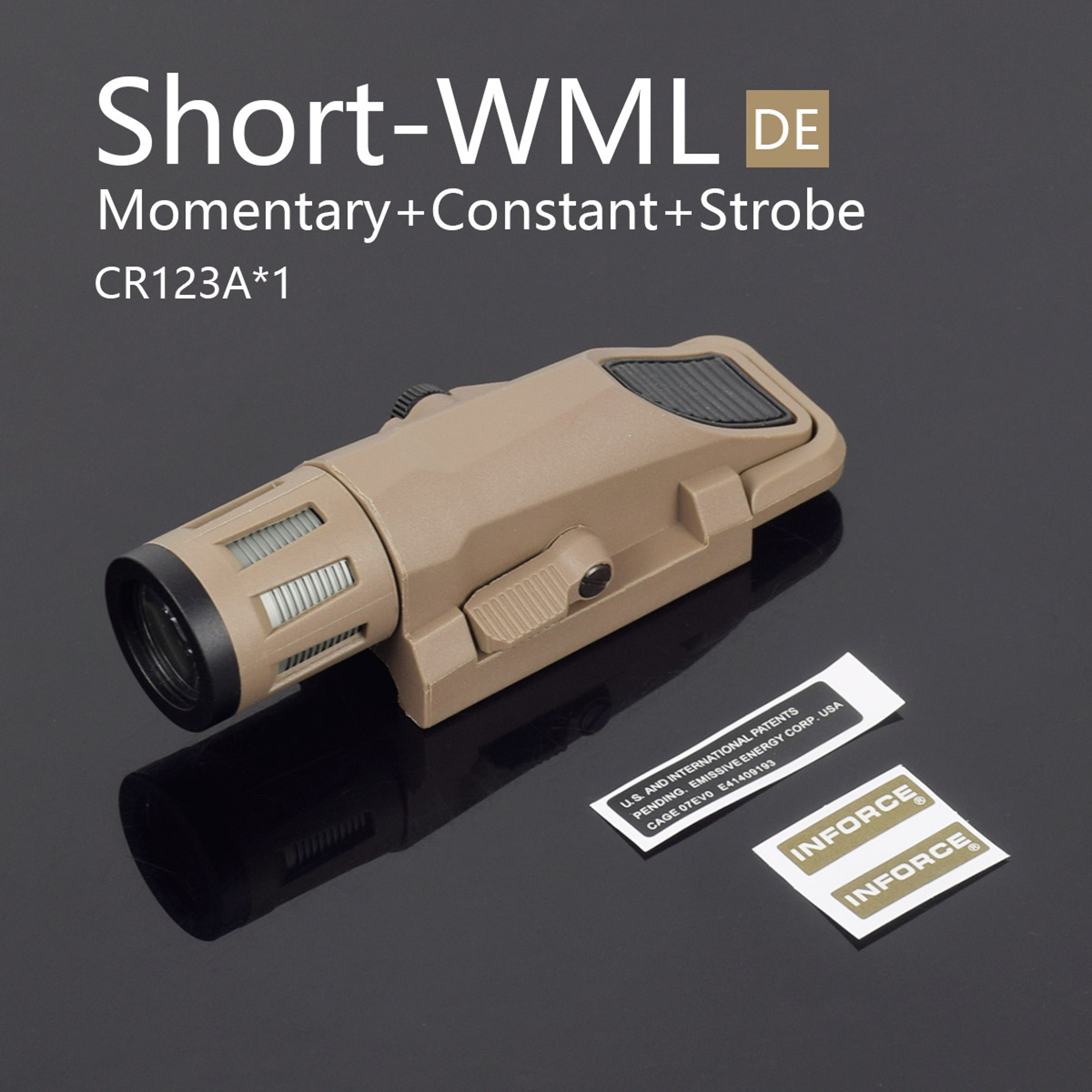 Tactical INFORCE WML APL LED Strobe Light For Airsoft  Hunting Fits Rail Flashlight 7