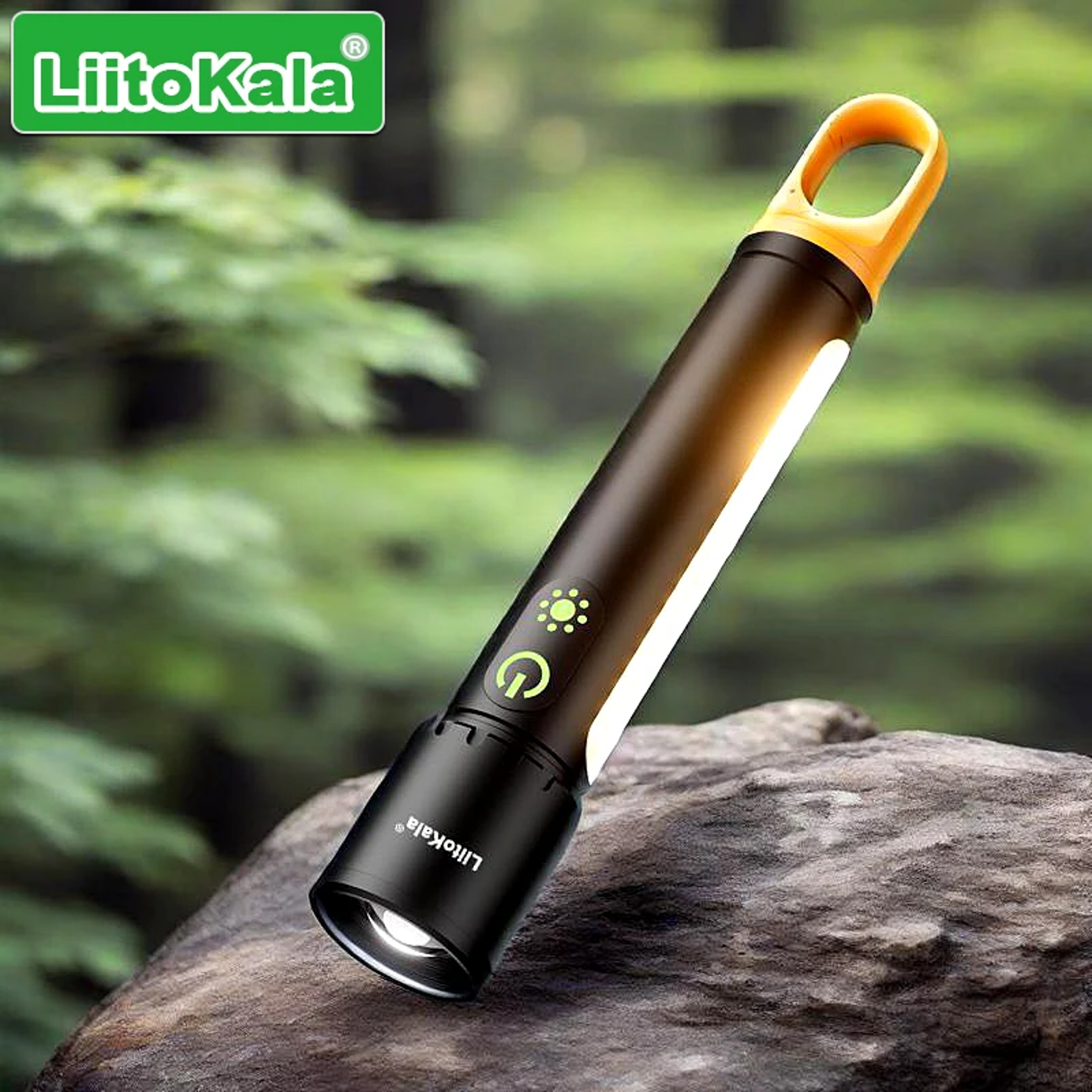 Multifunctional Zoom Flashlight Battery, Type C Charging, Side Light for Camping – view 7
