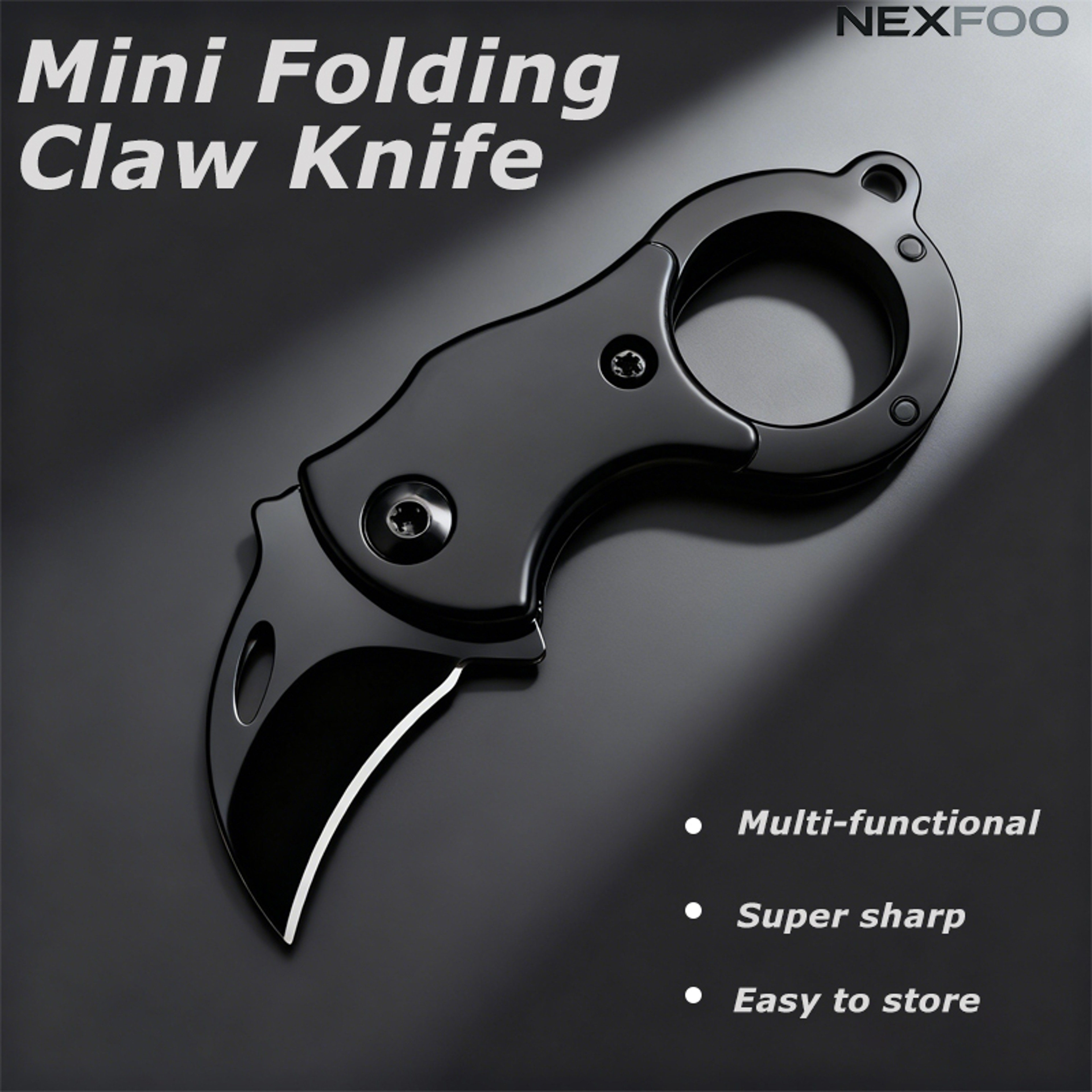 Fox Design Mini Folding Knife Keychain Tool Compact EDC Knife For Camping Travel And Everyday Cutti 0