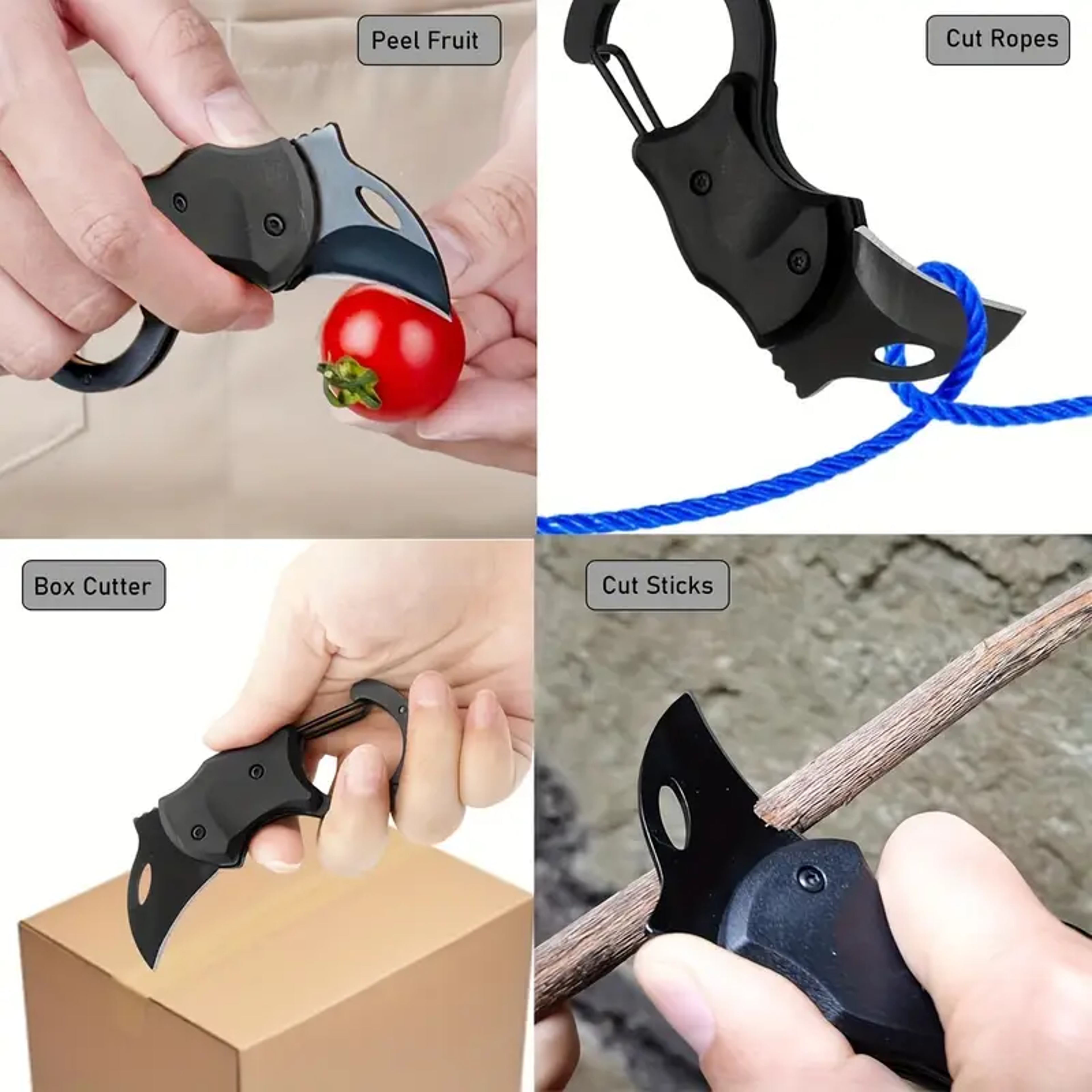 Fox Design Mini Folding Knife Keychain Tool Compact EDC Knife For Camping Travel And Everyday Cutti 4