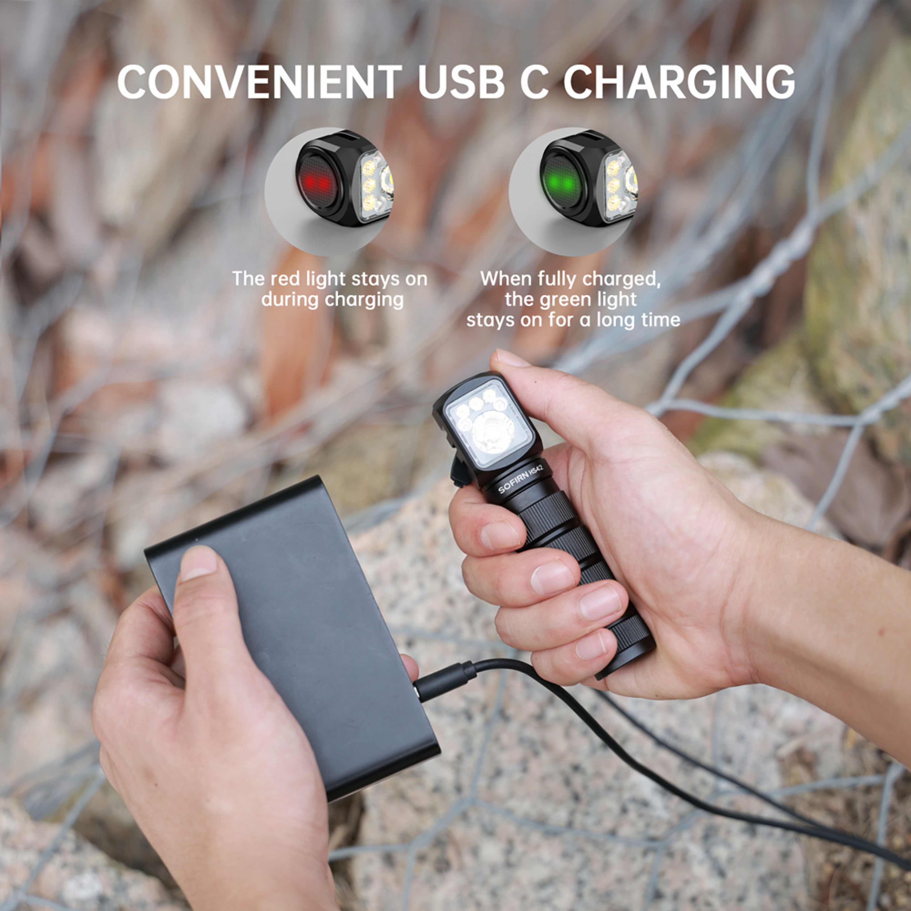 SOFIRN Headlamp EDC USB C Rechargeable Flashlight LED Torch With Magnetic For Camping 0