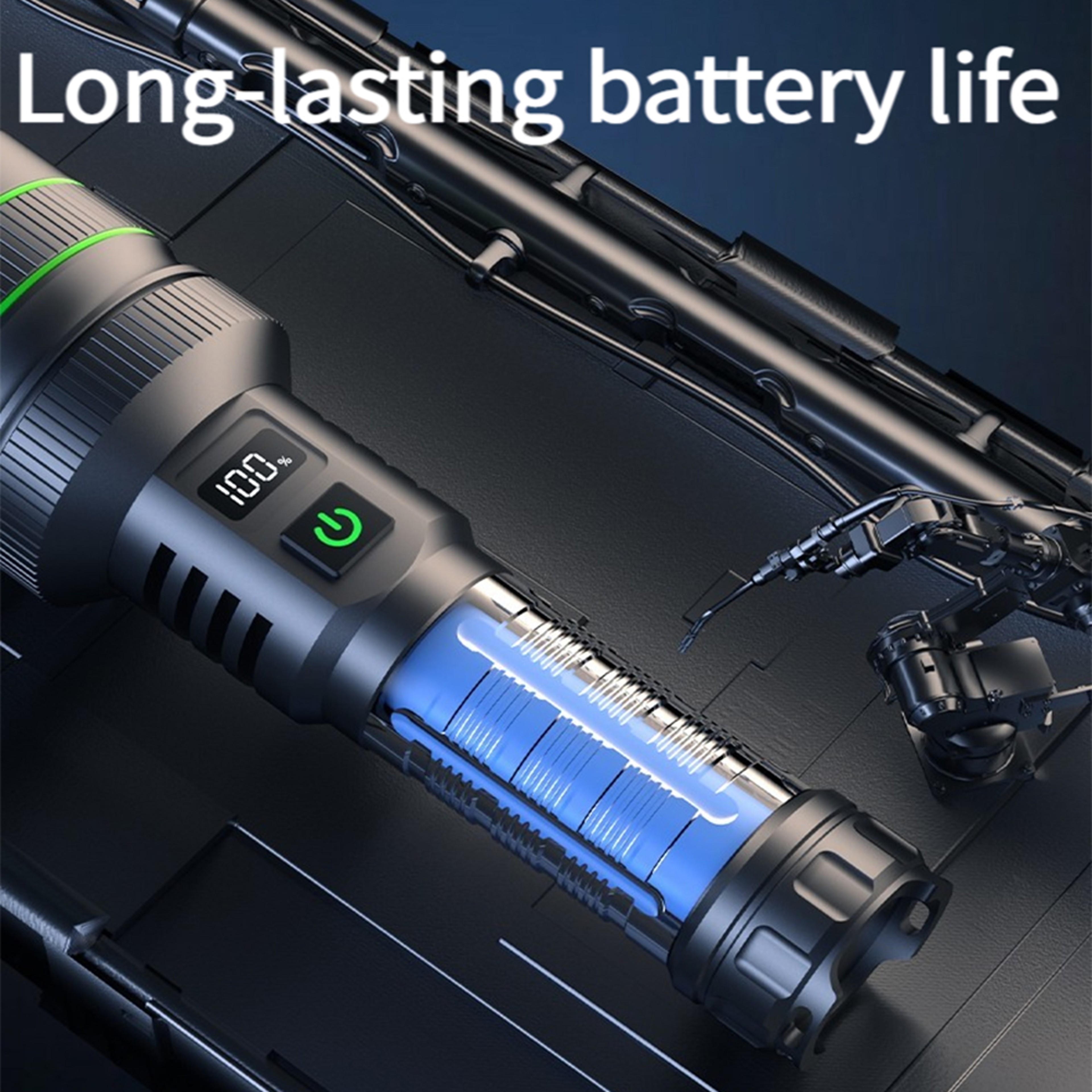 Powerful LED Flashlight USB Rechargeable High Power Tactical Torch For Outdoor Adventures 4