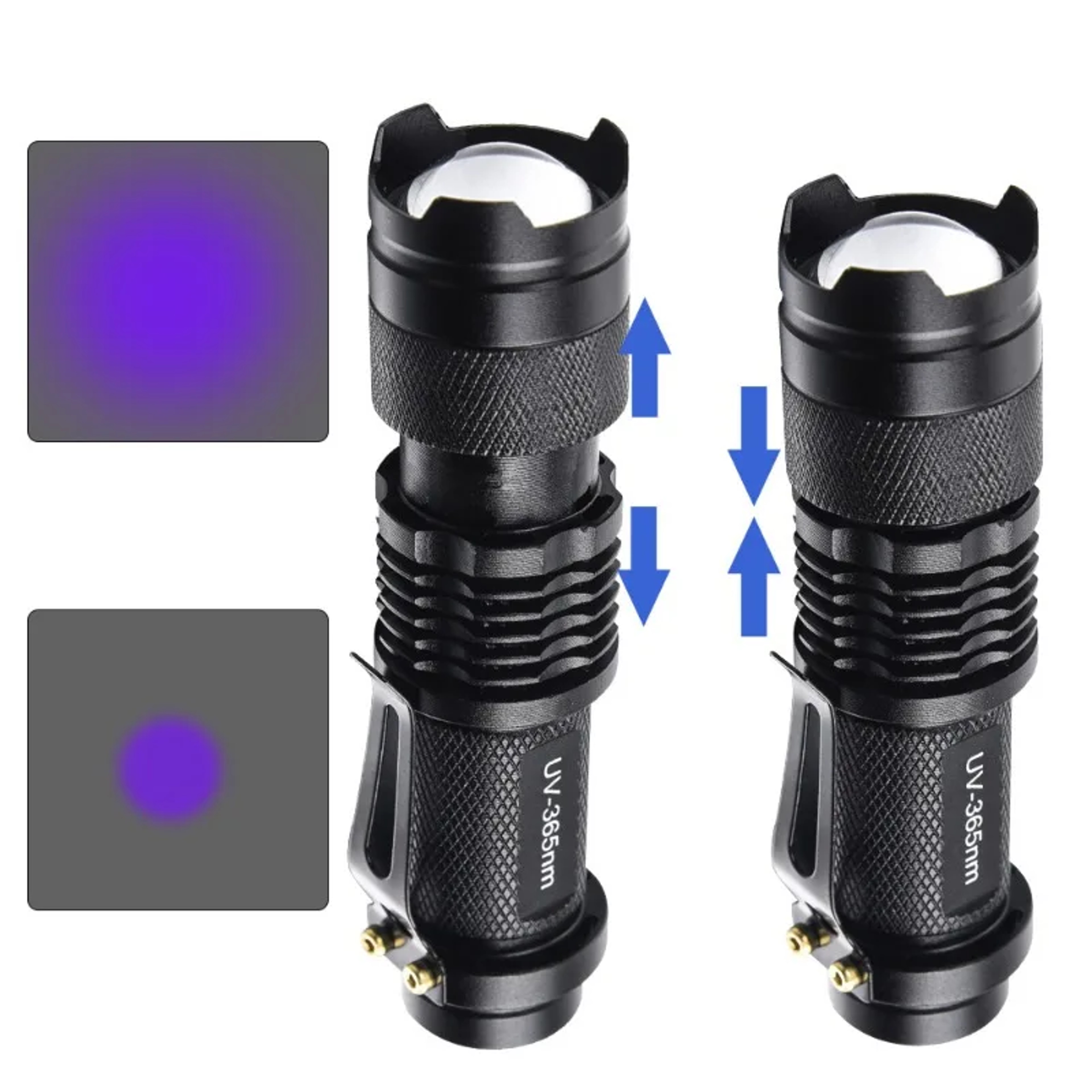 UV Flashlight Zoomable Ultra Violet Torch For Detecting Pet Urine Scorpions  Fluorescent Agents 5