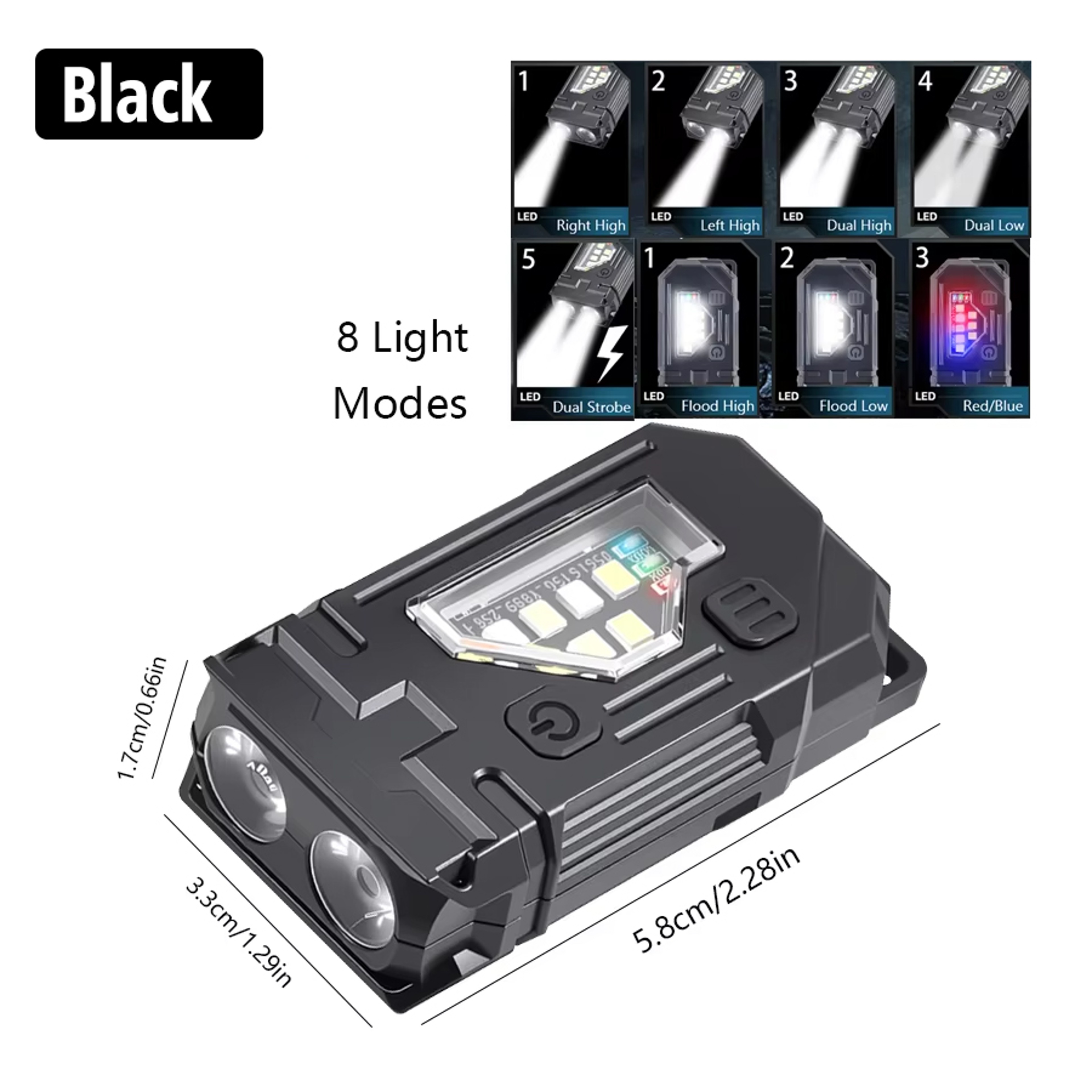 Super Bright LED Flashlight Mini Pocket Torch With Magnetic Clip  Rechargeable Keychain 6