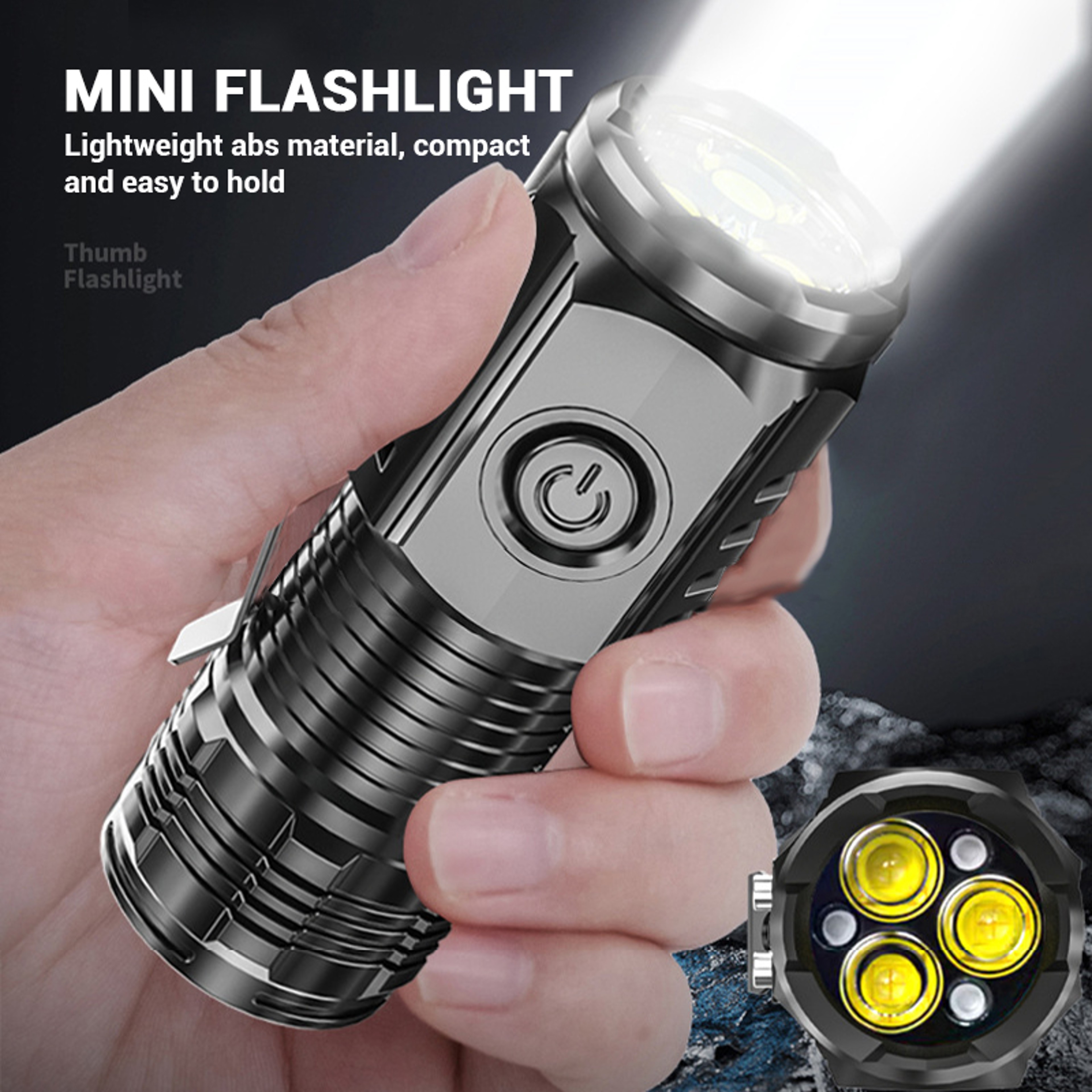 Super Bright Mini Flashlight With Pen Clip  Tail Magnet USB Rechargeable Outdoor Torch For Emergenc 0
