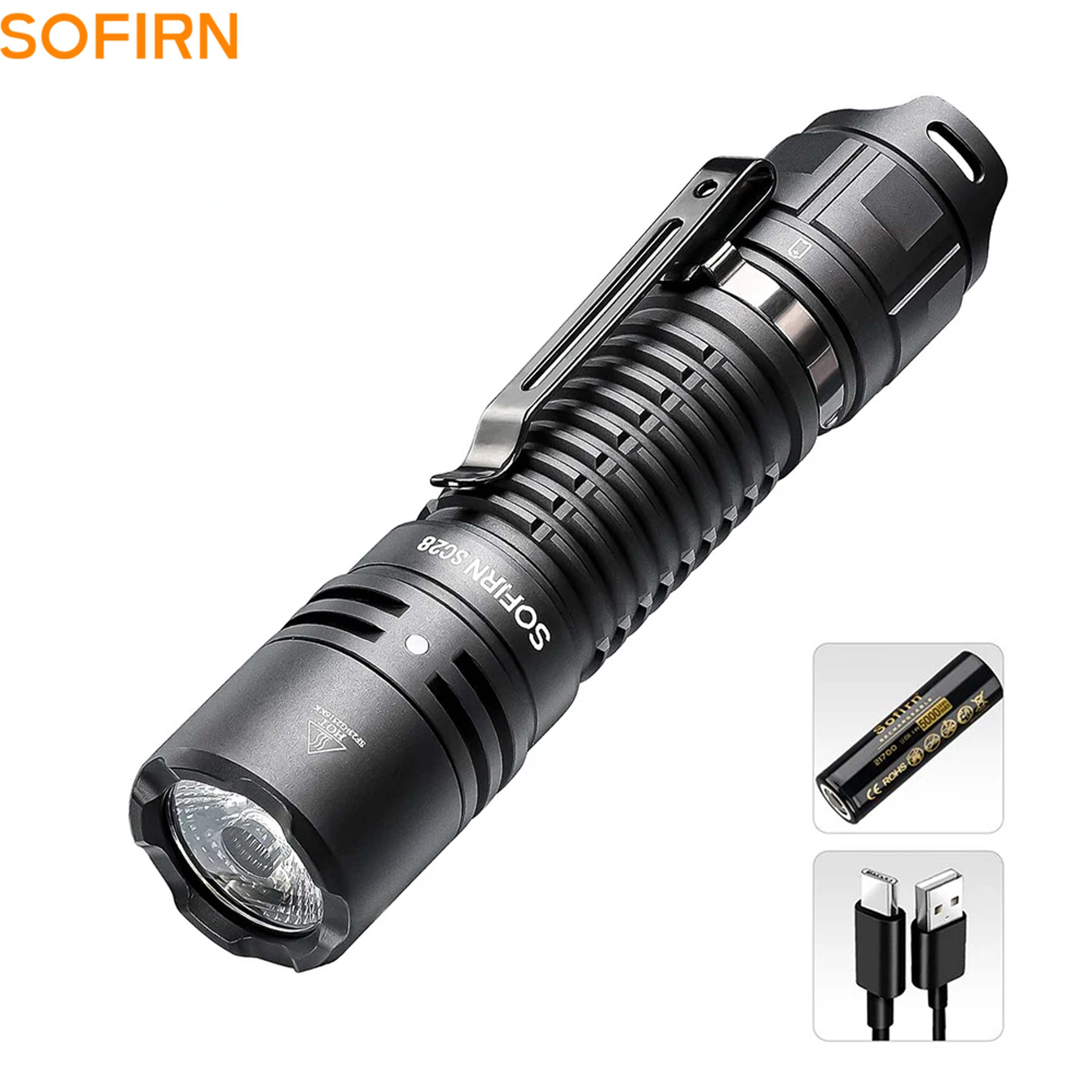 Sofirn Rechargeable Flashlight Powerful LED EDC Torch for Camping, Hiking & Emergency – view 1