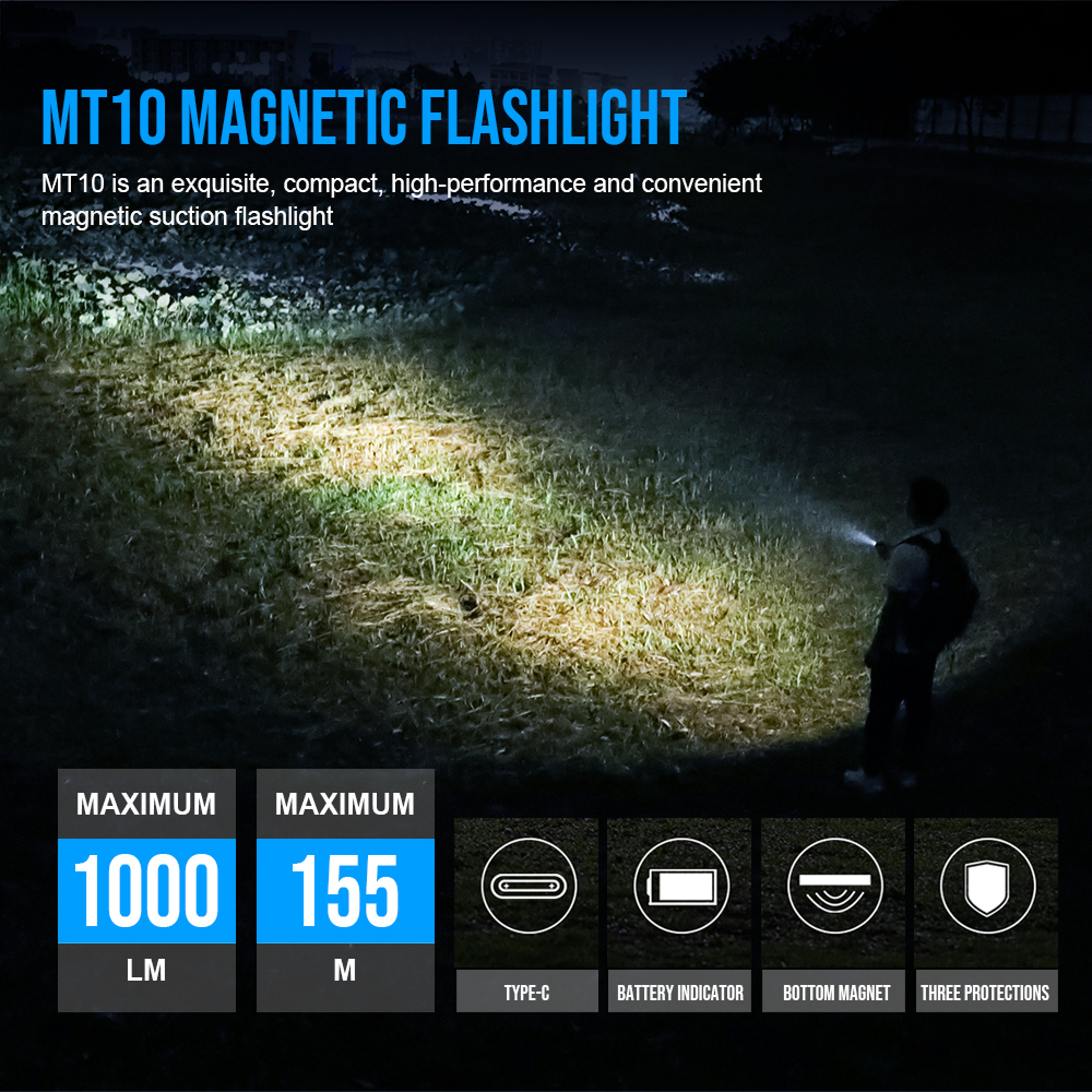 EDC Flashlight Lumen Rechargeable Mini Torch with USB C Charging, Waterproof LED Lamp – view 2