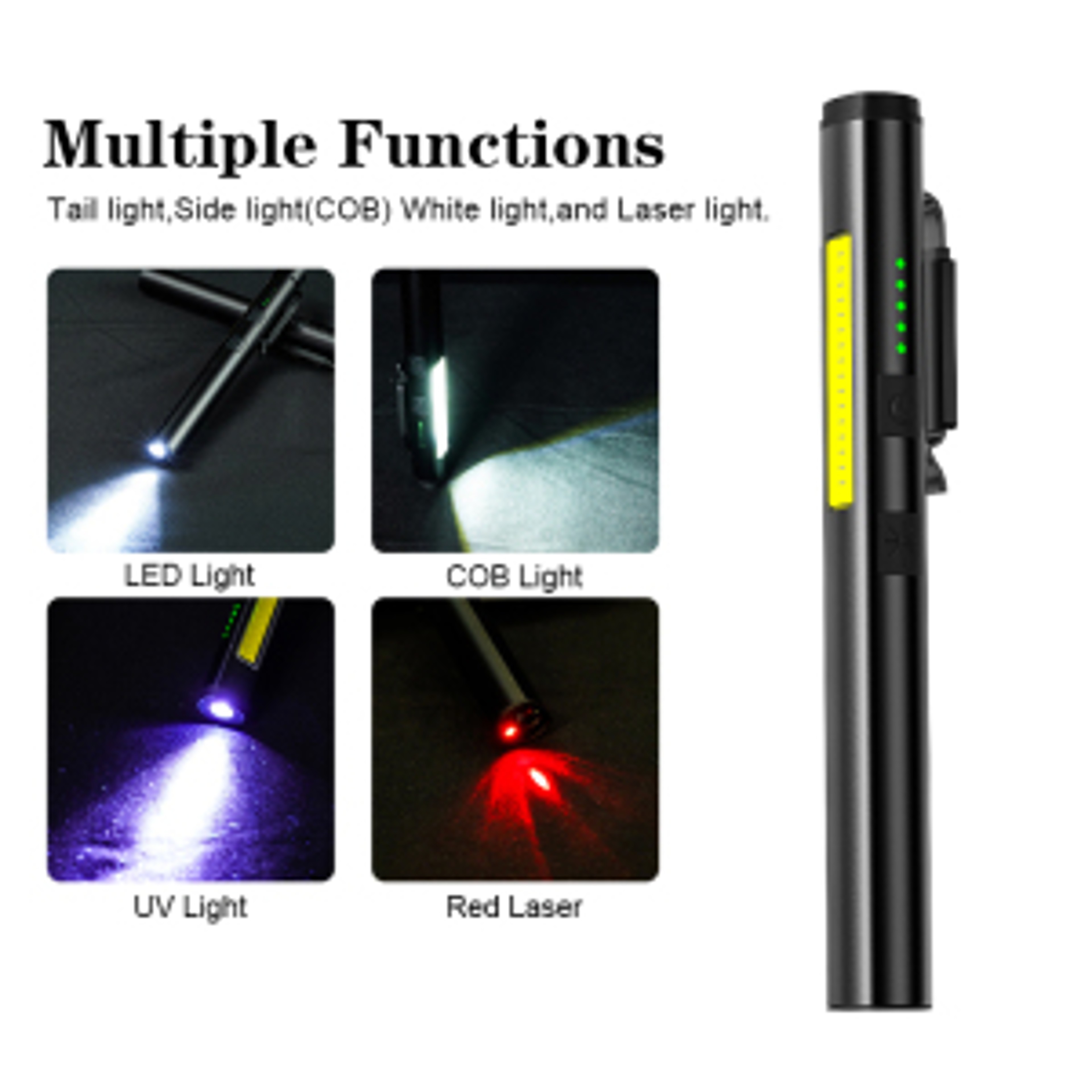 Mini USB Rechargeable LED Flashlight Waterproof Portable Pen Clip Lantern With Magnet For Work  Eme 6