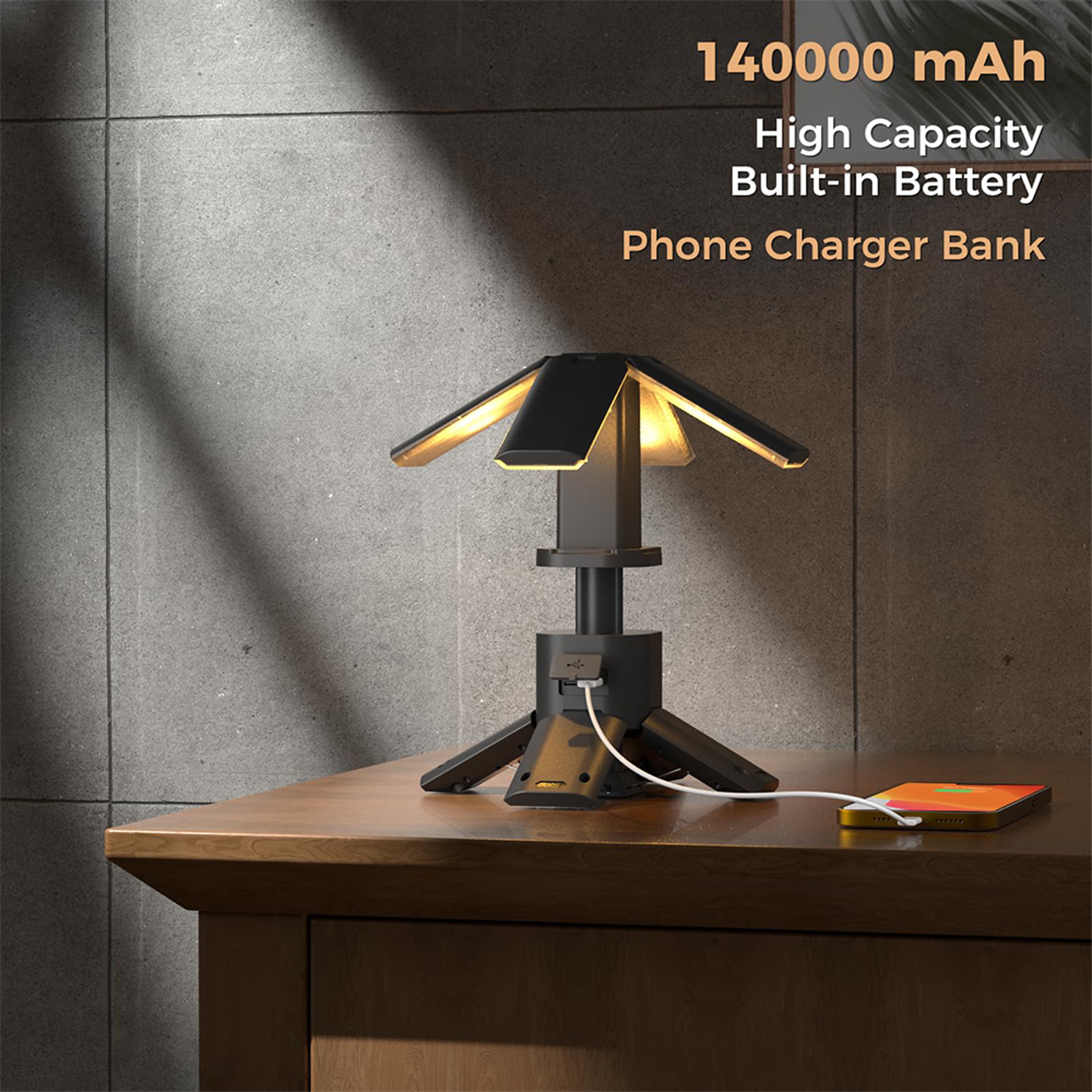 Rechargeable LED Camping Lantern With Magnetic Base  Telescopic Design Super Bright LM Outdoor Hiki 4