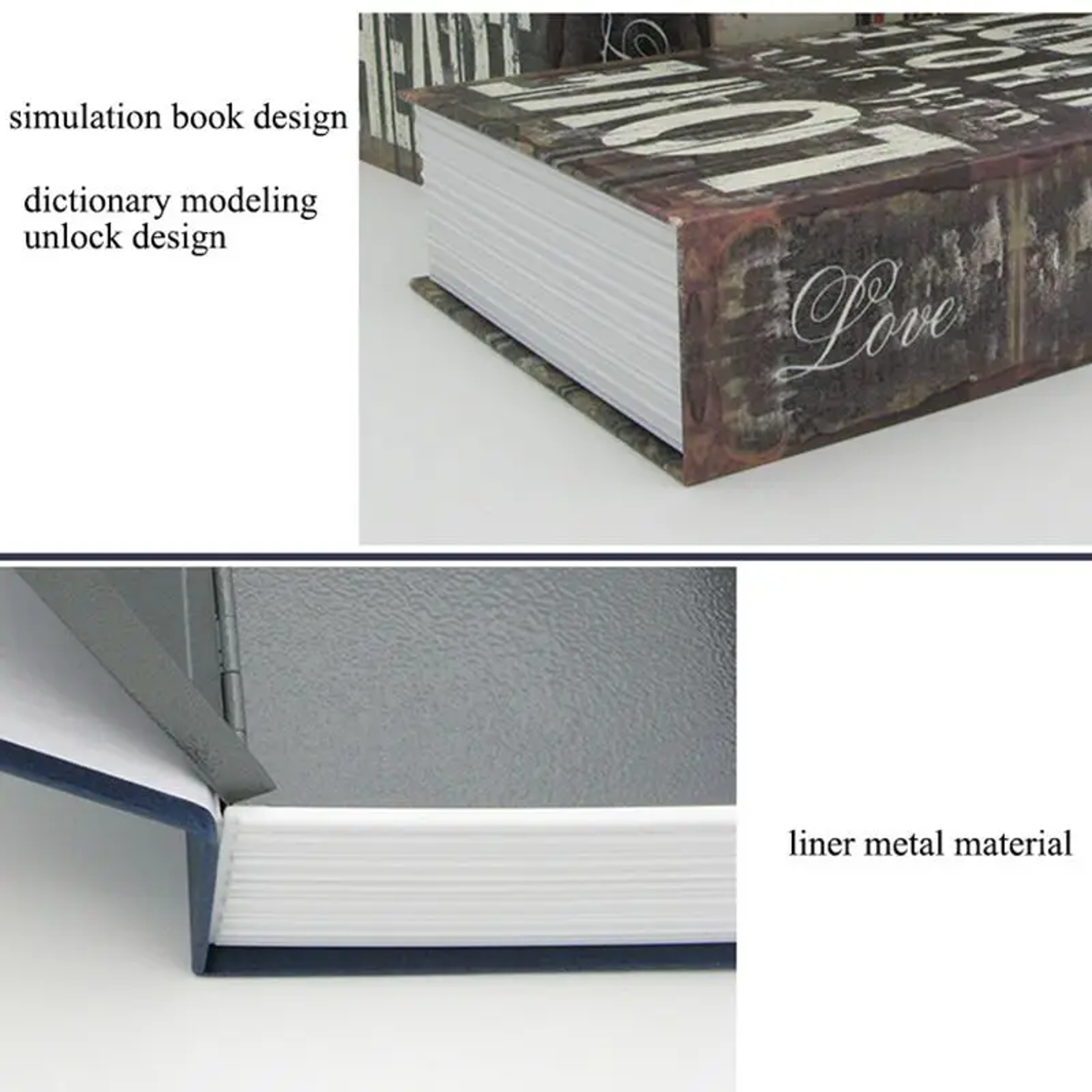 Mini Dictionary Safe Box with Password Security Lock Perfect for Storing Cash, Coins, and Small Valuables – view 5