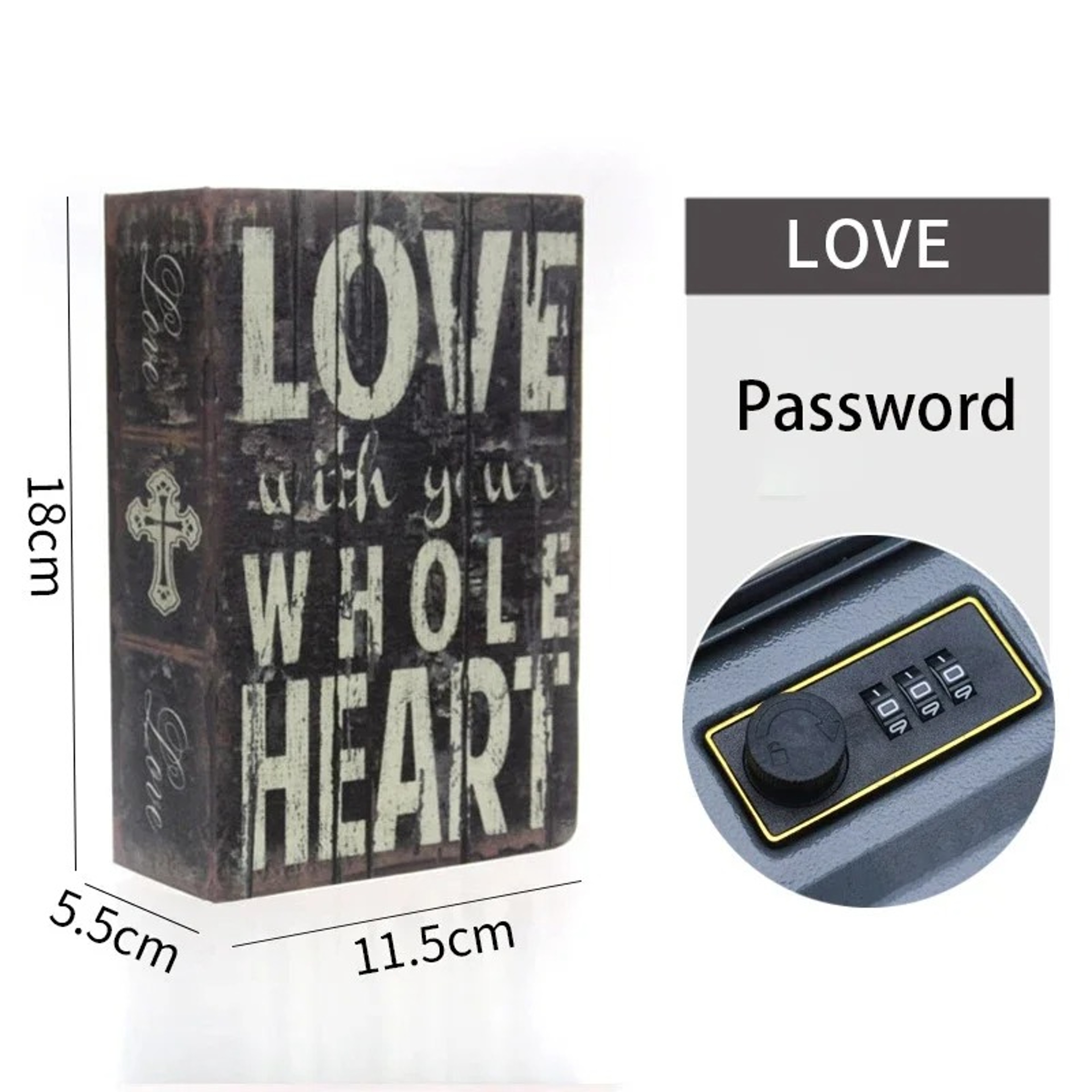 Mini Dictionary Safe Box with Password Security Lock Perfect for Storing Cash, Coins, and Small Valuables – view 8