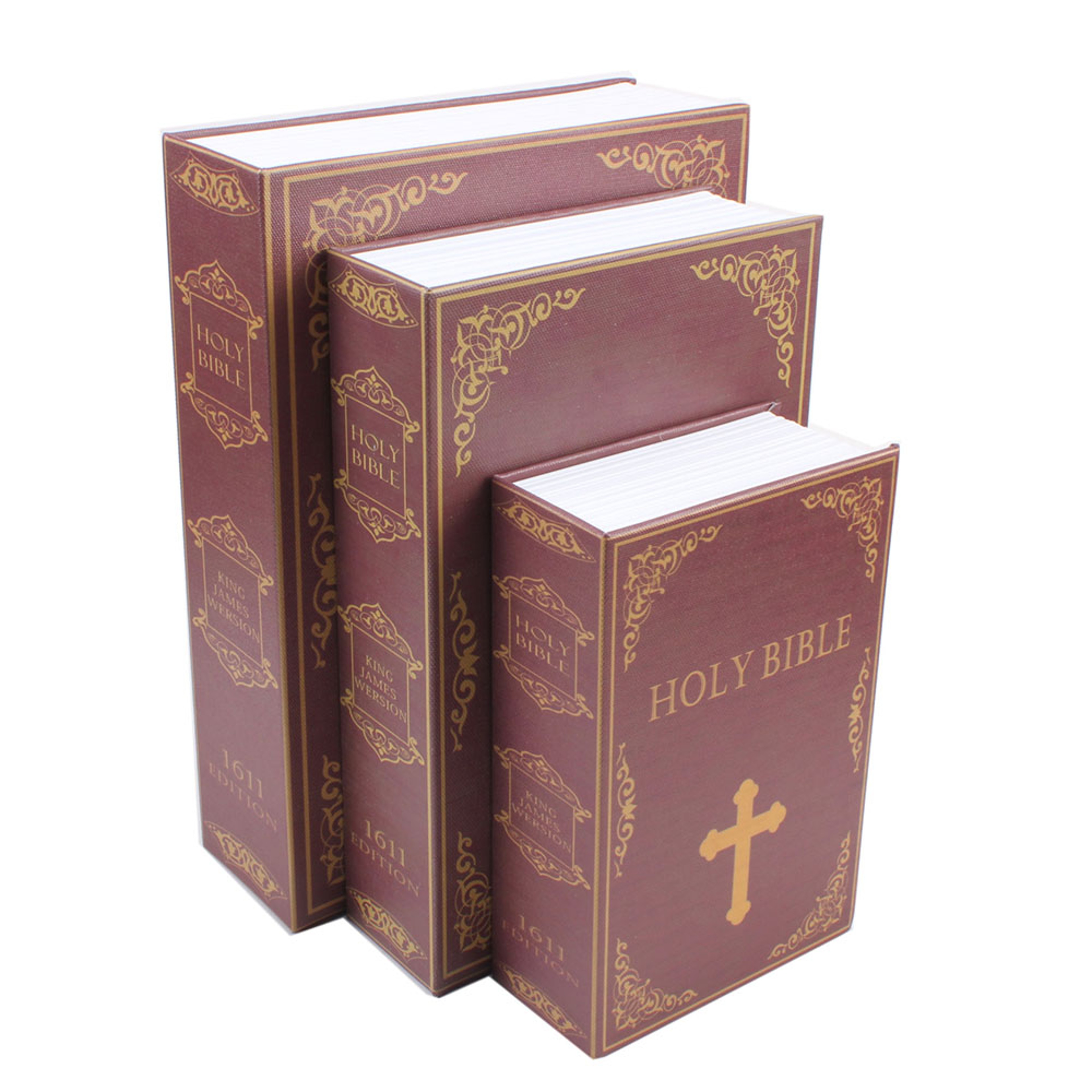 Hidden Book Safe With Key Lock Secure Metal Cash Box For Cash  Valuables 4