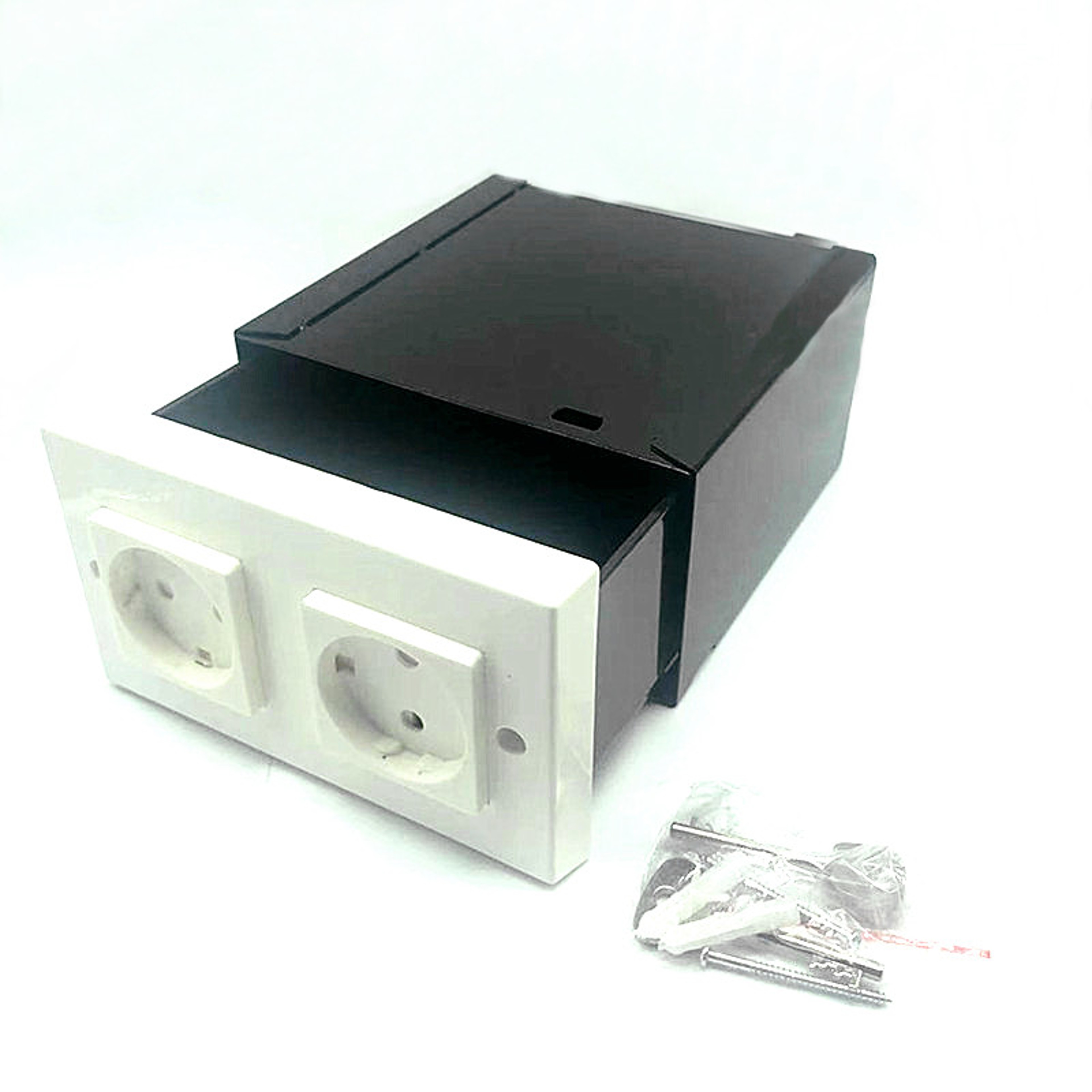Imitation Double Plug Wall Safe Hidden Stash Box for European Standard Socket – view 1