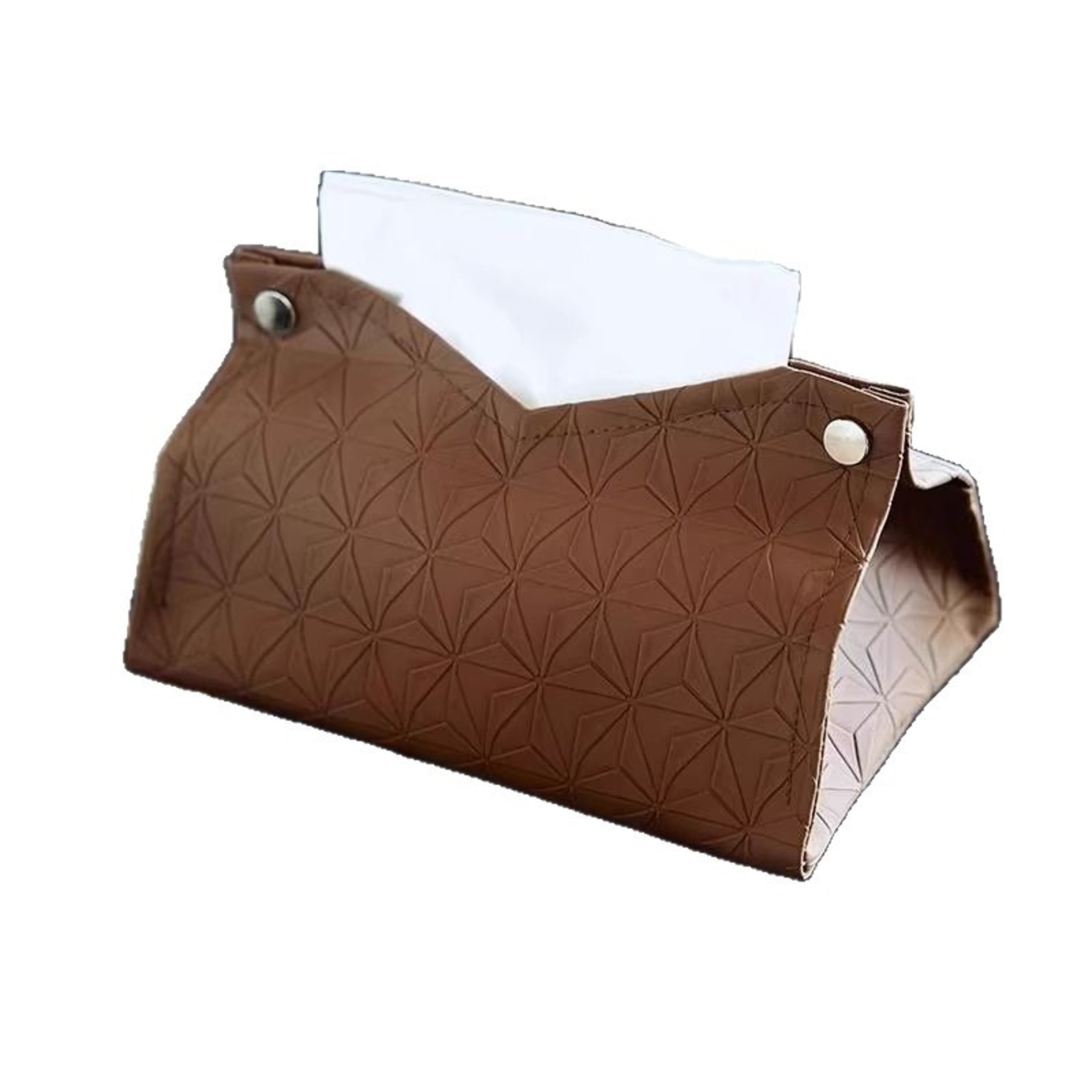Geometric Texture Tissue Box for Living Room or Bathroom, Light Luxury Toilet Paper Holder & Household Storage Solution – view 5
