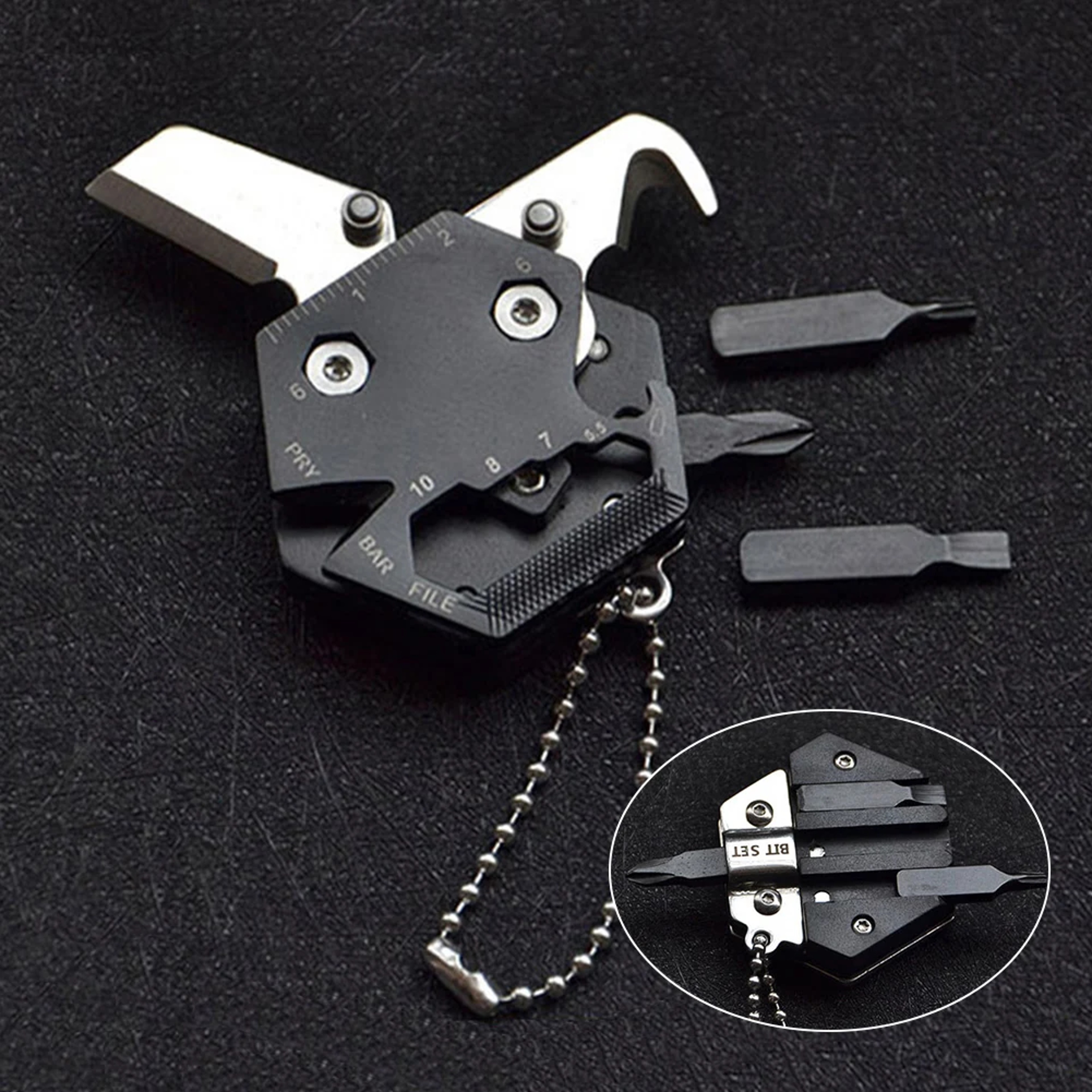 EDC Multitool Keychain Mini Screwdriver Pocket Knife Compact Survival Tool – view 1