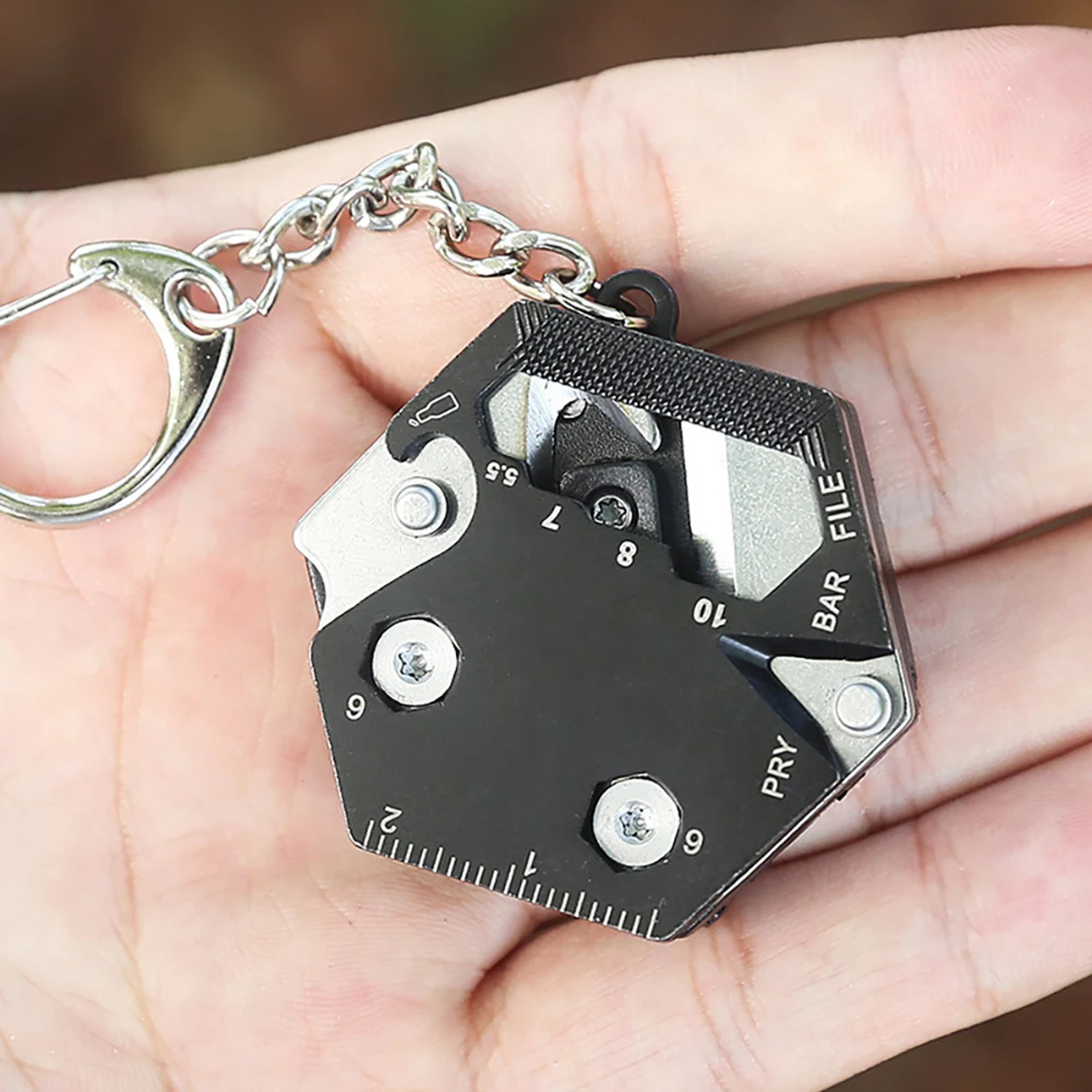 EDC Multitool Keychain Mini Screwdriver Pocket Knife Compact Survival Tool – view 3