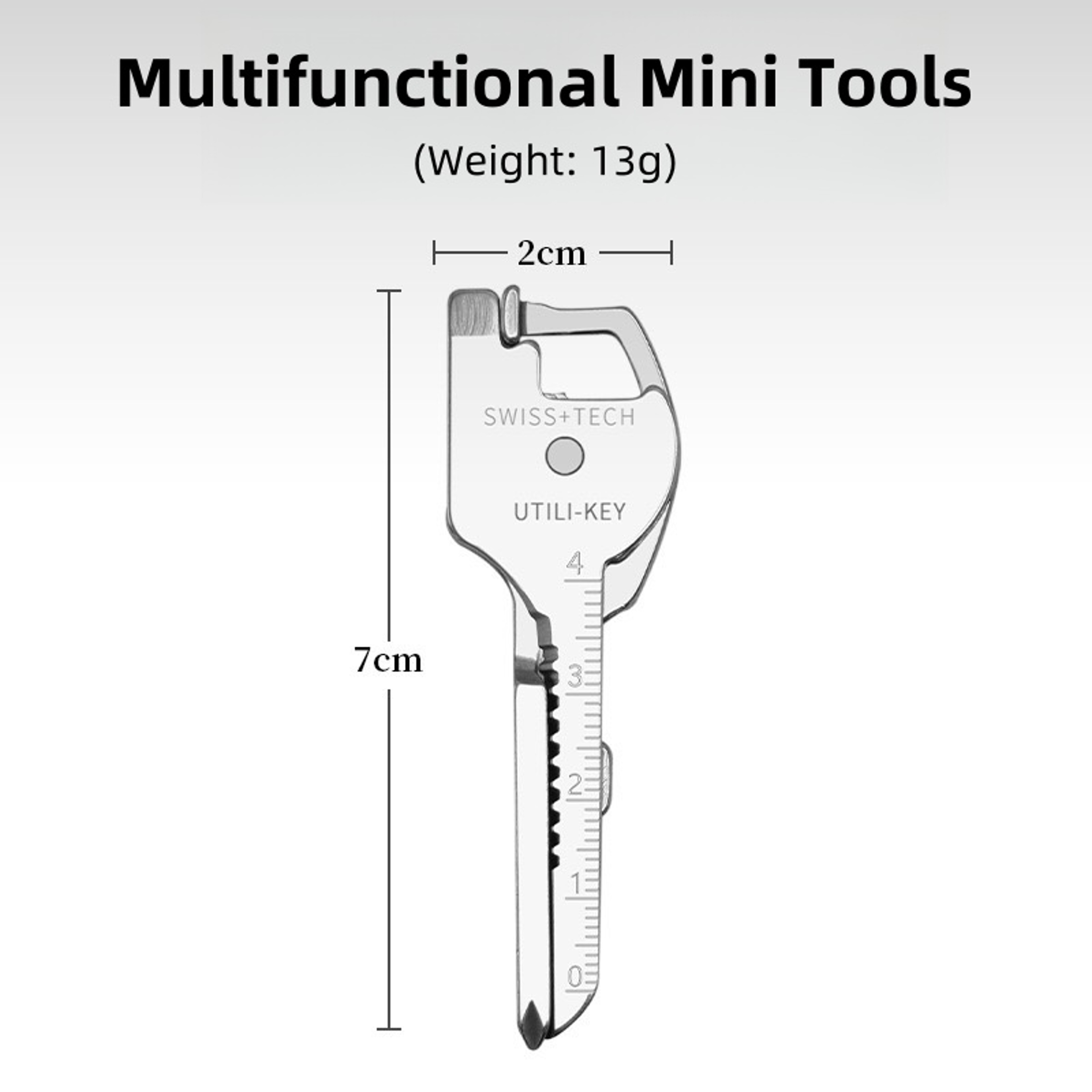 Outdoor EDC Keychain Tool with Portable Folding Knife & Multi Function Hardware – view 4