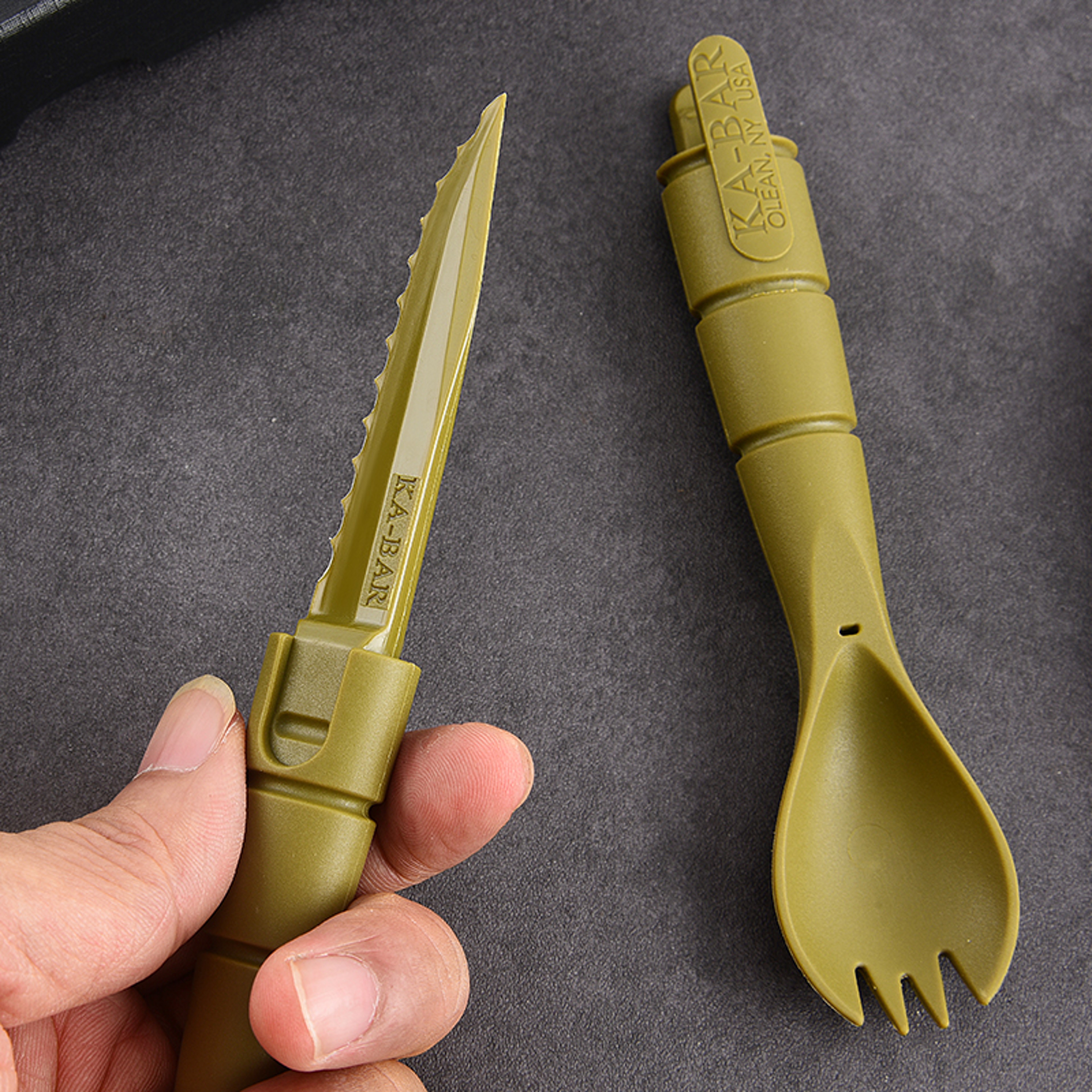 Compact Tactical EDC Utensil Set Portable Mini Tableware Knife, Fork & Spoon – view 4
