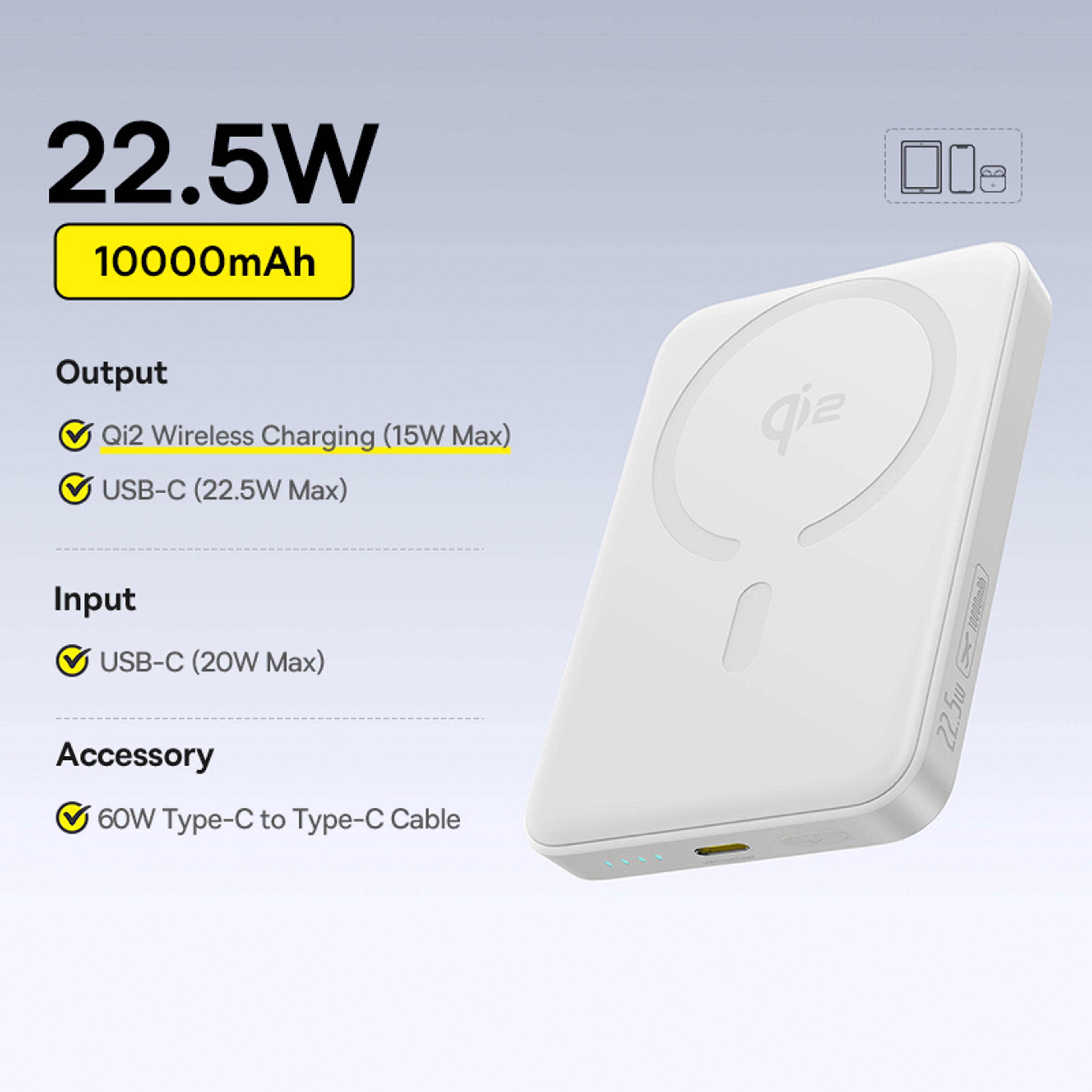 Baseus Magnetic Power Bank With Wireless  Fast Charging 7