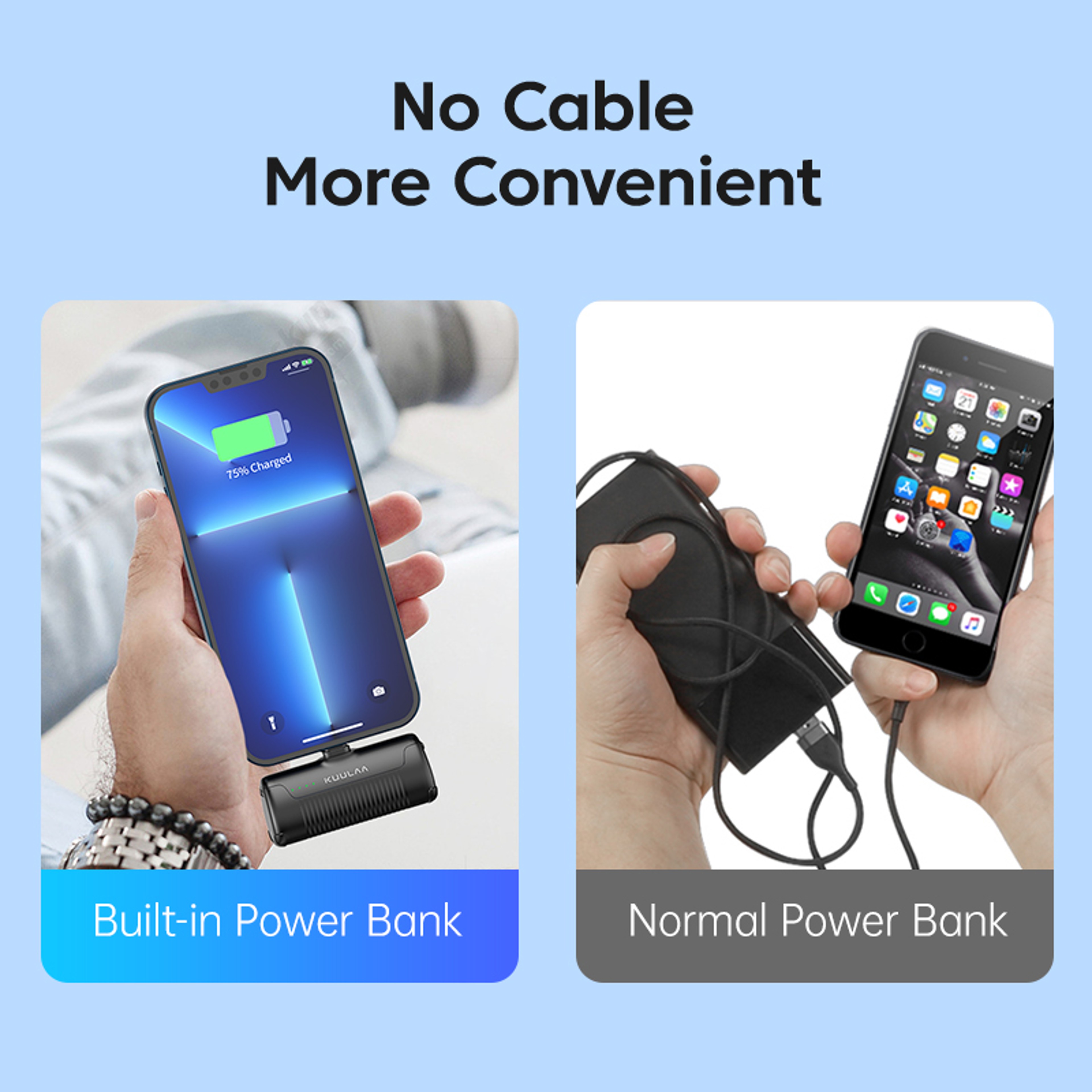 KUULAA Mini Portable Power Bank For IPhone  Android 1
