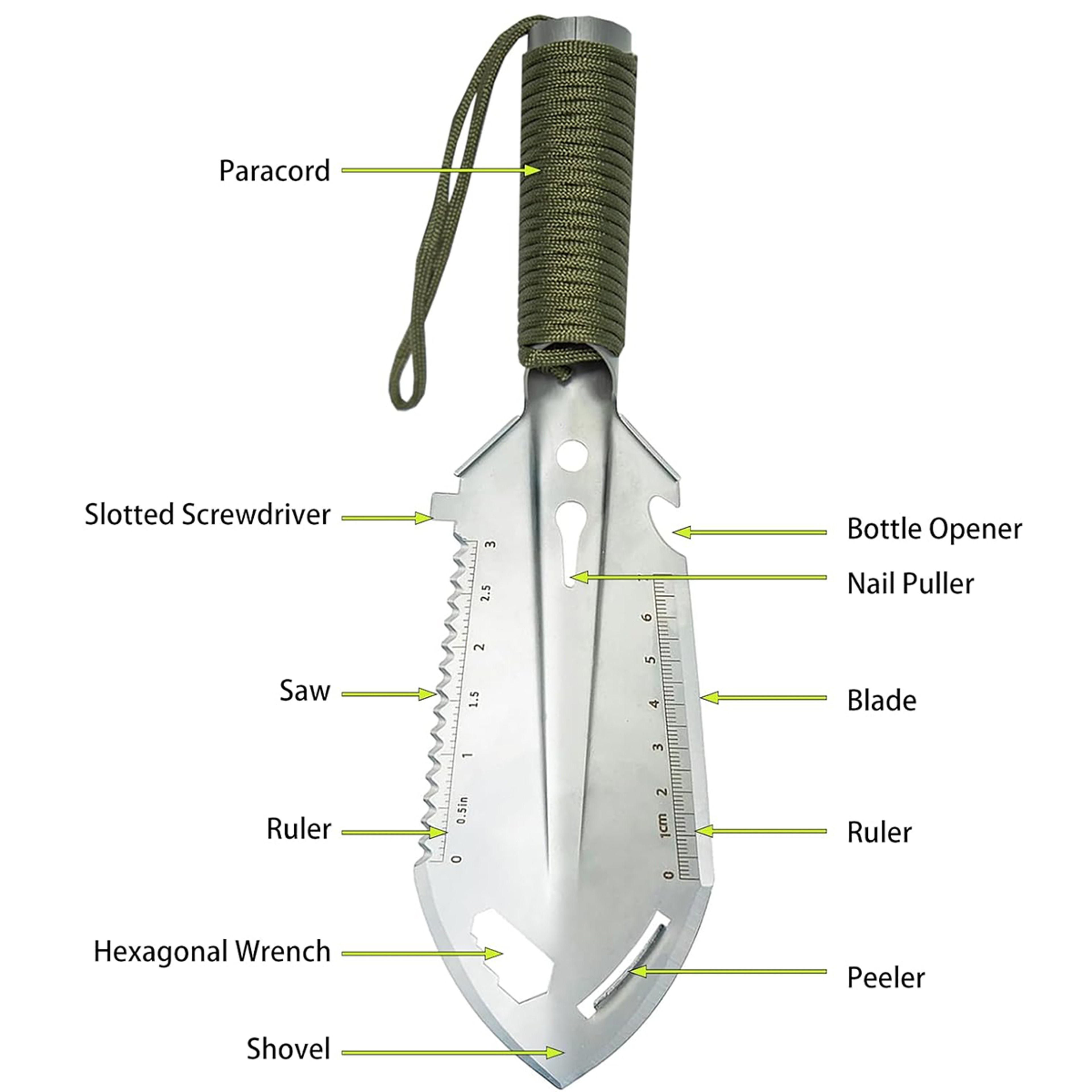 Compact Tactical Shovel Multipurpose Mini Survival & Camping Garden Tool – view 3