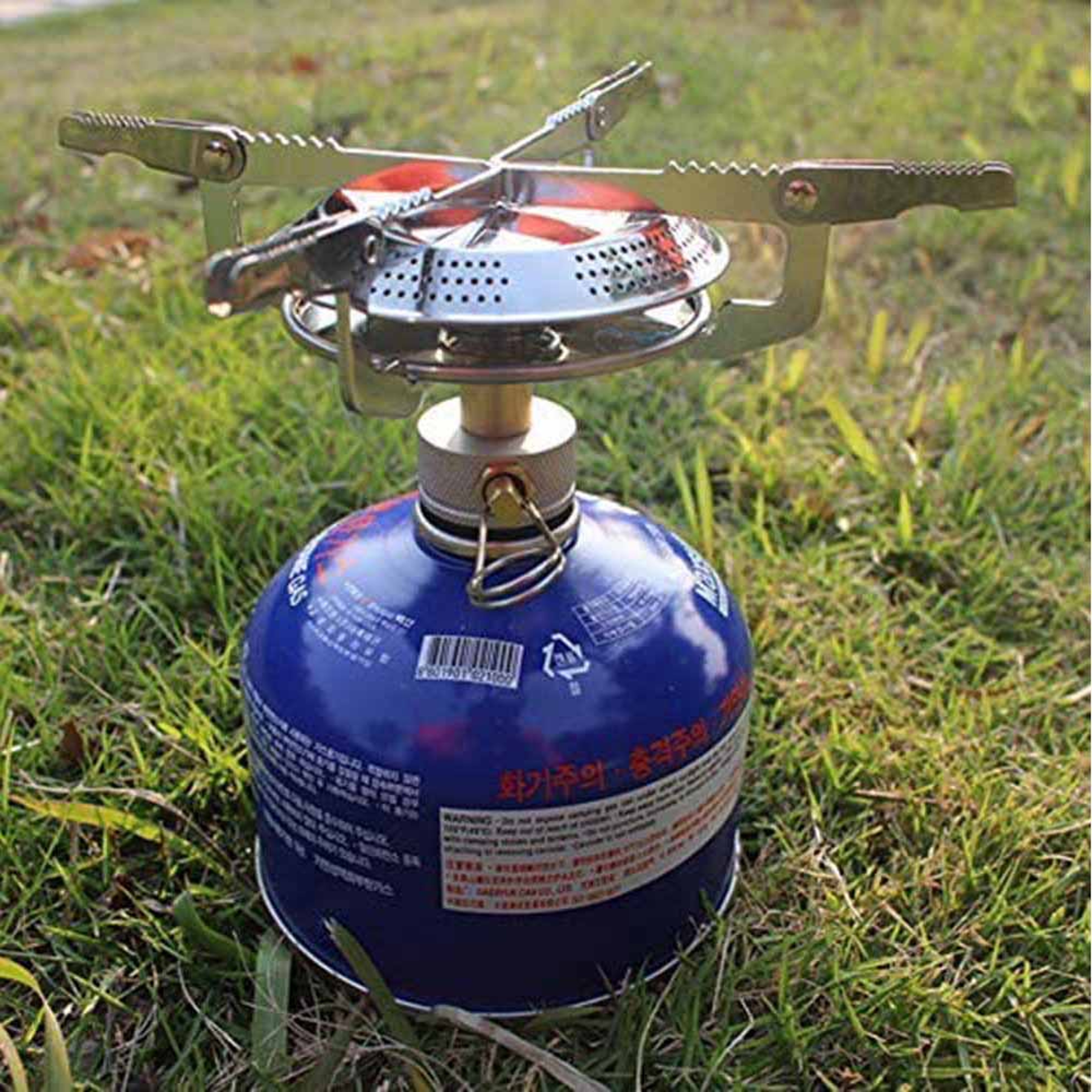 Windproof Portable Camping Stove Foldable Backpacking Gas Burner for Outdoor Cooking – view 4