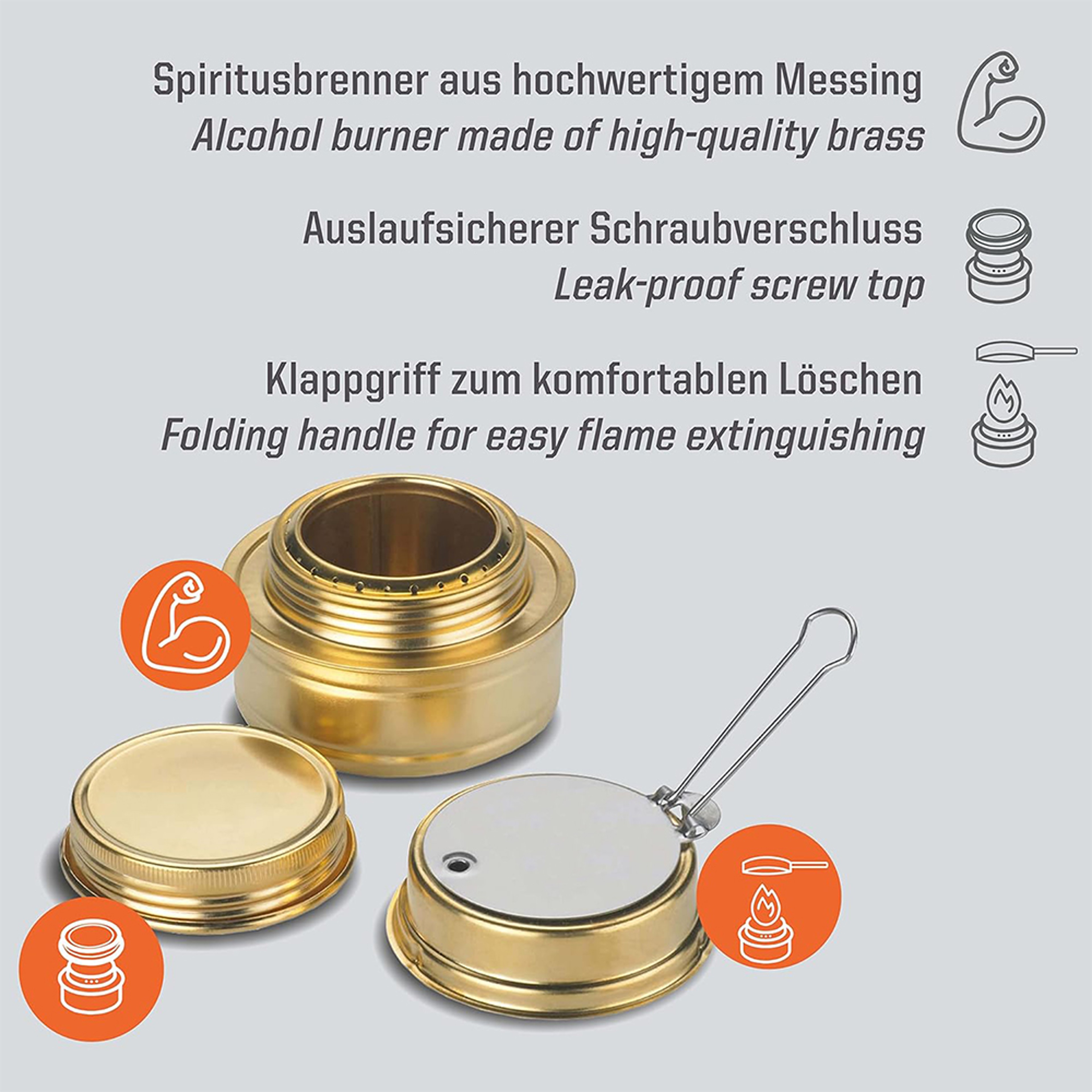 Brass Alcohol Burner With Flame Regulator Efficient Spirit Stove For Camping  Cooking 5