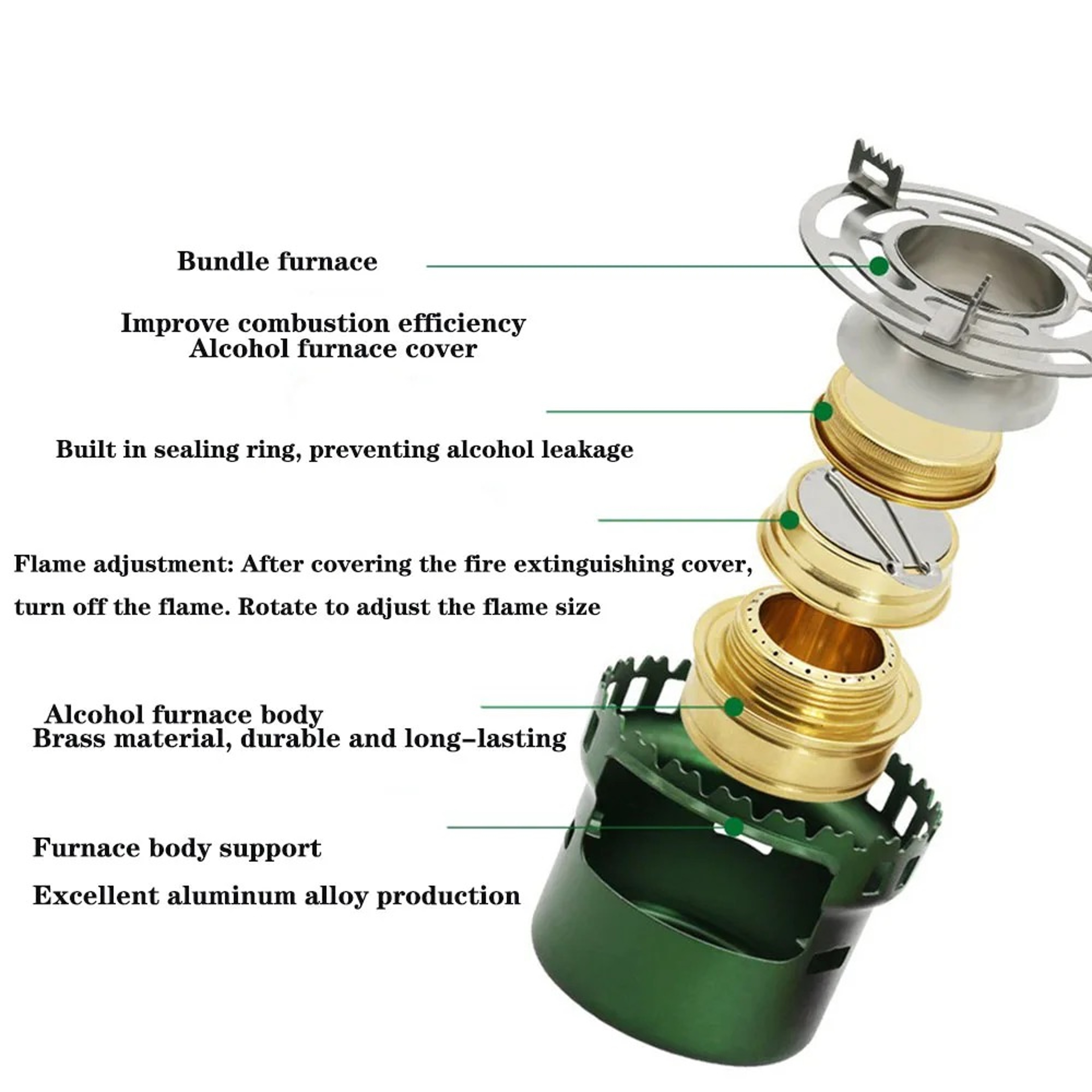 Portable Mini Alcohol Stove for Camping Lightweight Outdoor Cooking Gear – view 4