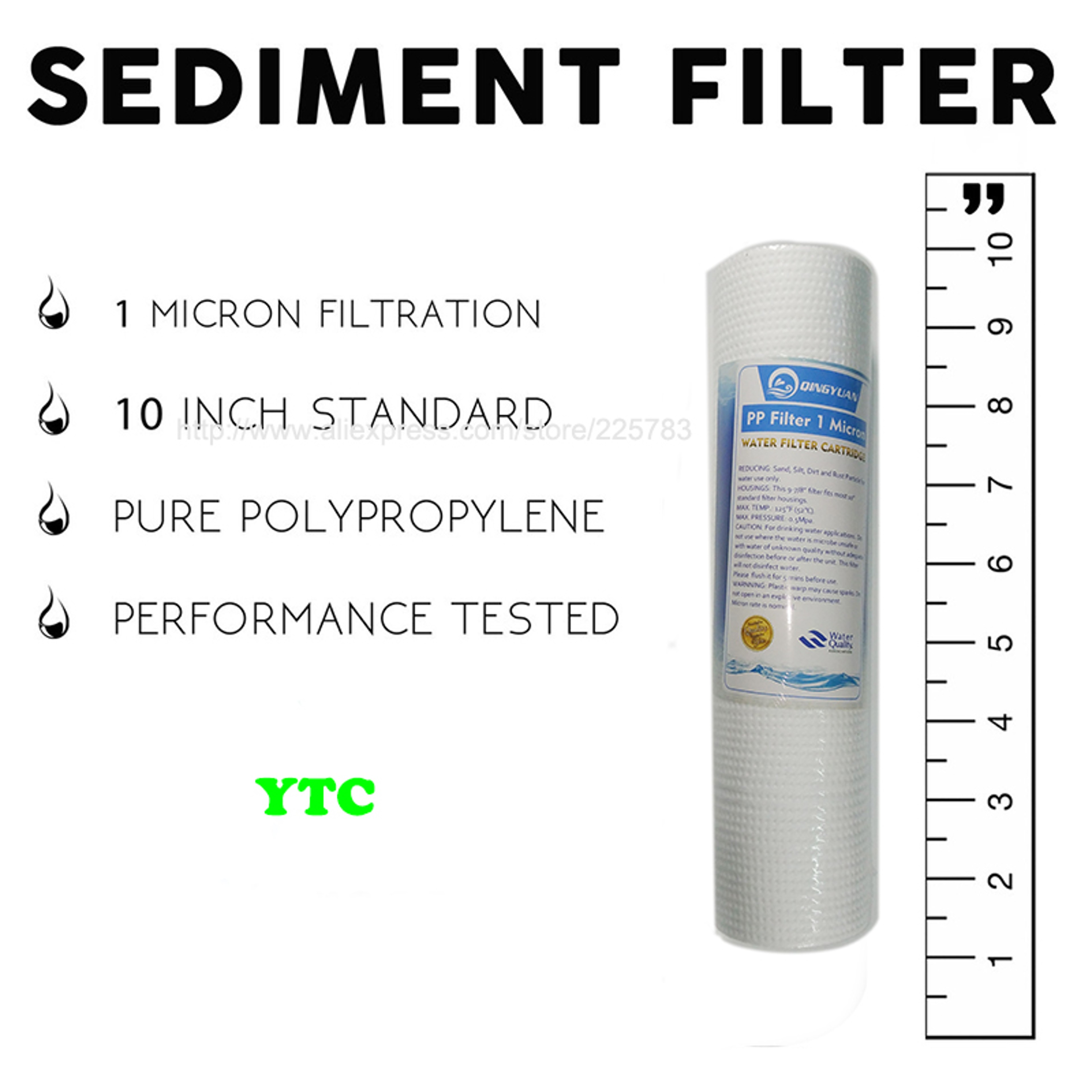 Micron Water Filter Cartridge Set for Reverse Osmosis Systems – view 1