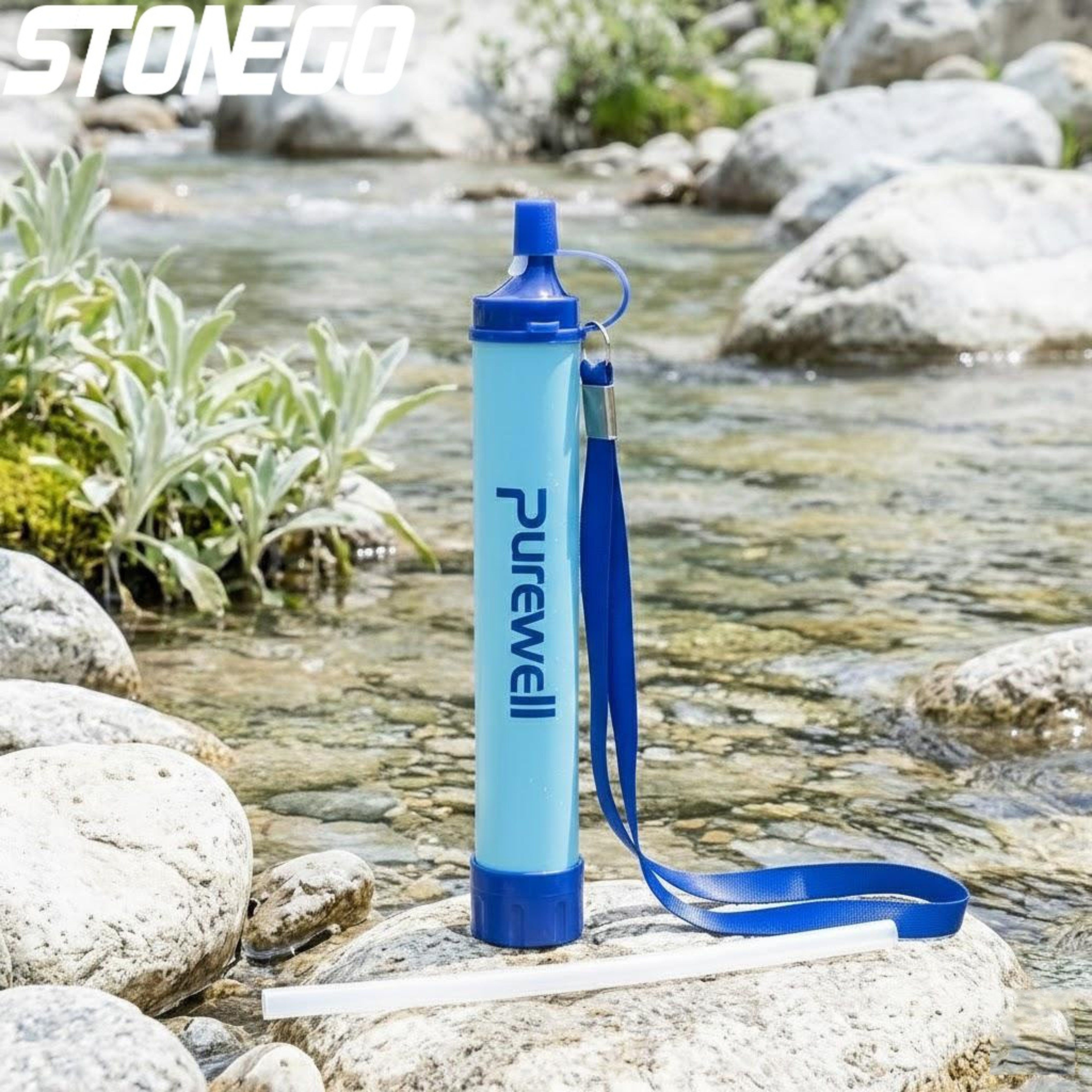 Portable Water Filter for Camping & Emergency Survival Lightweight Outdoor Purifier System – view 1