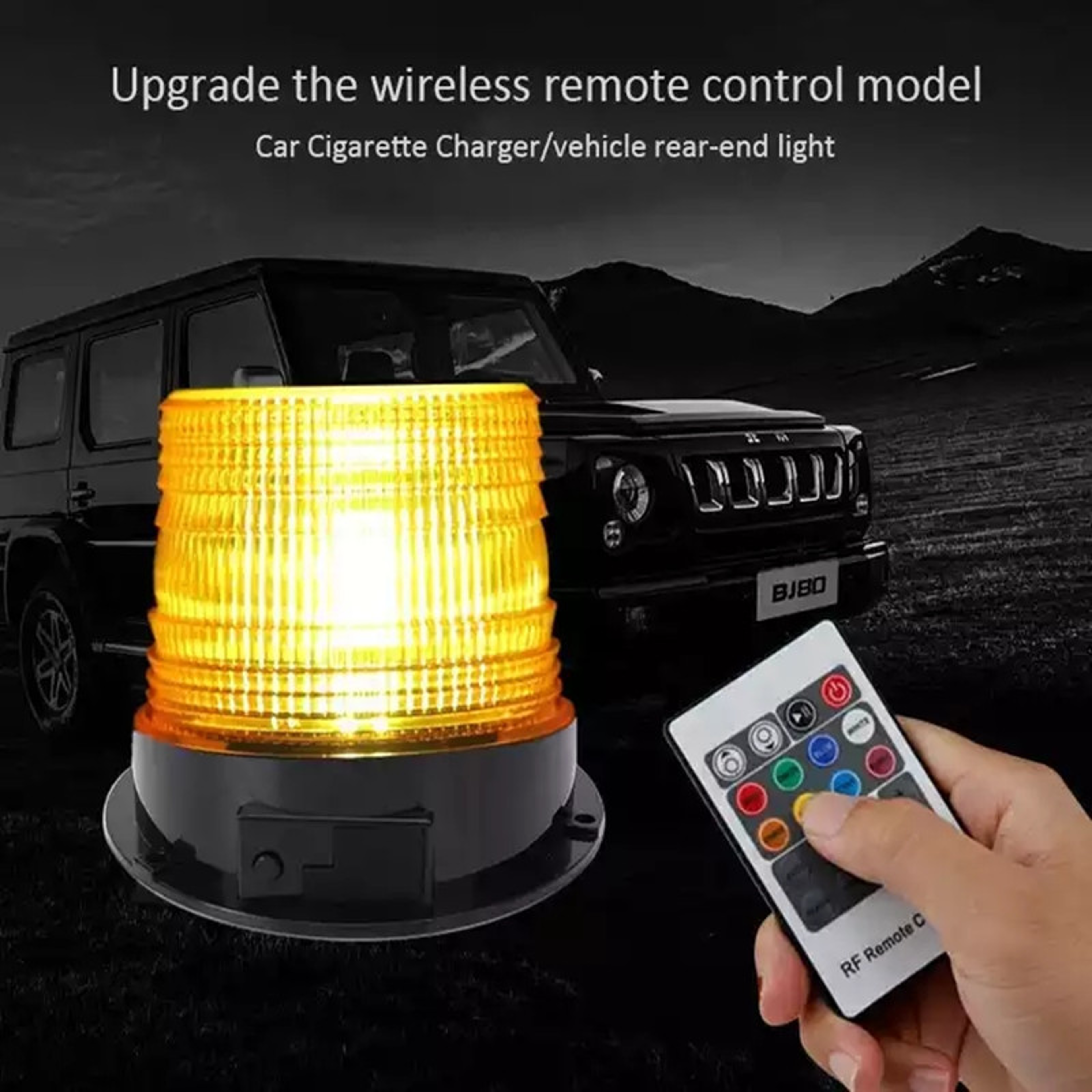 Wireless LED Car Emergency Rotating Beacon Strobe Light USB Rechargeable Magnetic Warning Light – view 1